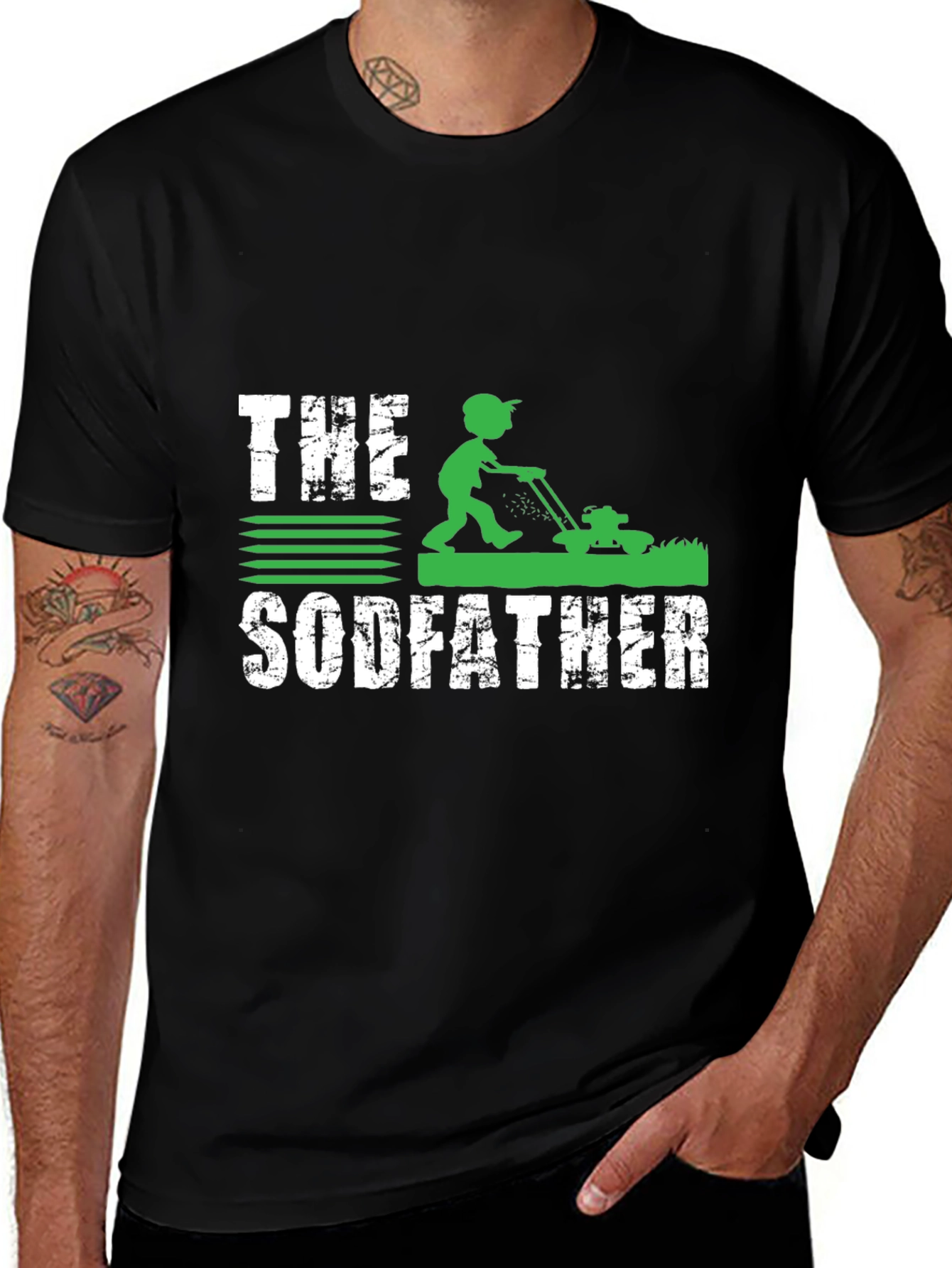 The Sodfather Funny Lawn Care T-Shirt
