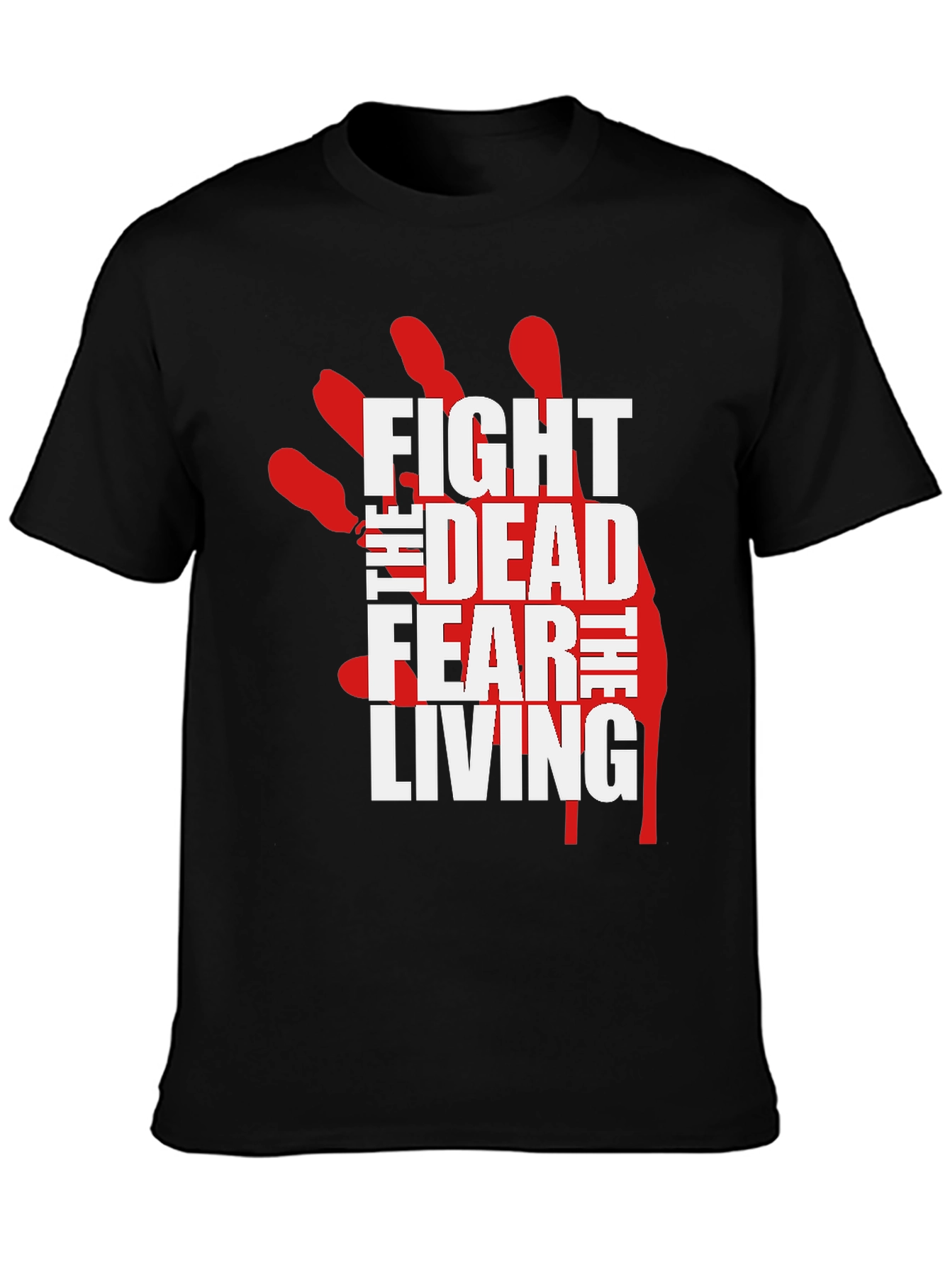 Fight the Dead Fear the Living Black Graphic Tee