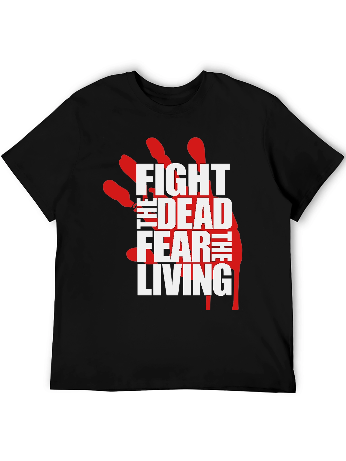 Fight the Dead Fear the Living Black Graphic Tee