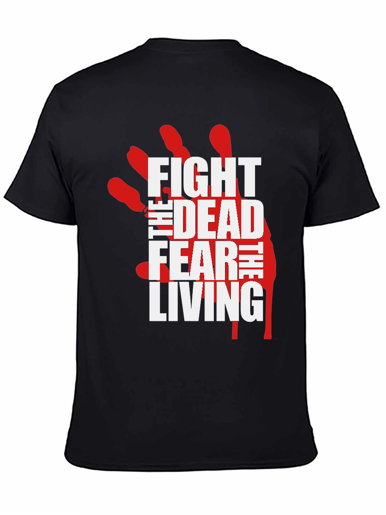 Fight the Dead Fear the Living Black Graphic Tee