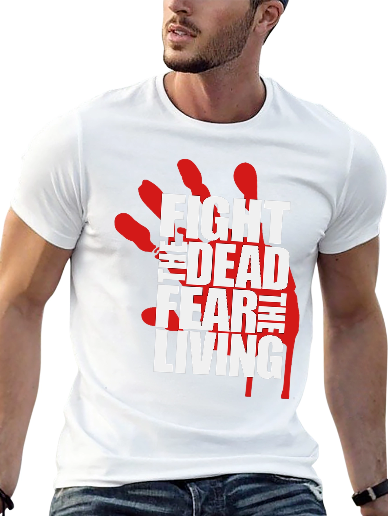 Fight the Dead Fear the Living Black Graphic Tee