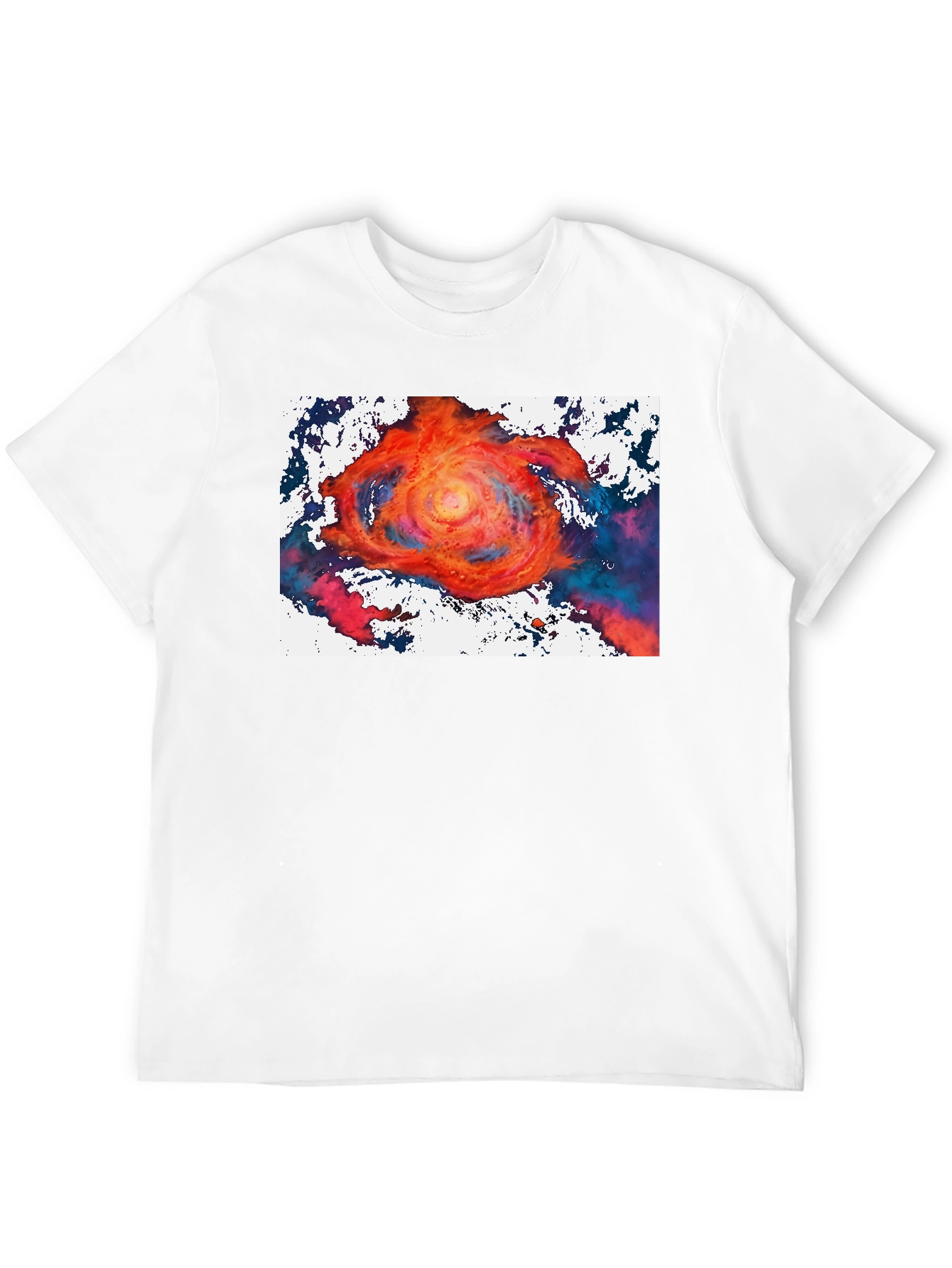 Vortex Graphic Tee - Bold Artistic Design Black