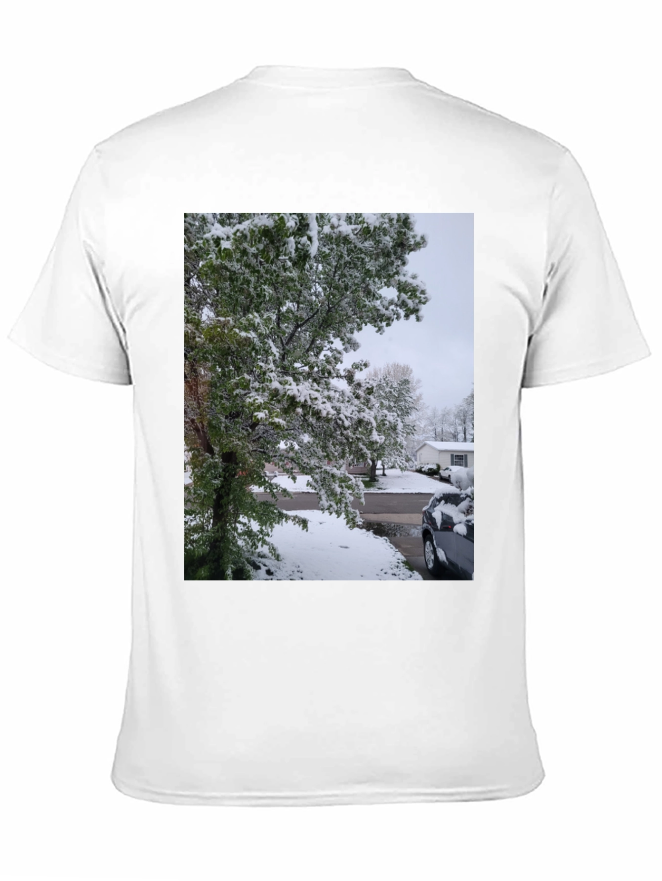 Winter Scene Black T-Shirt
