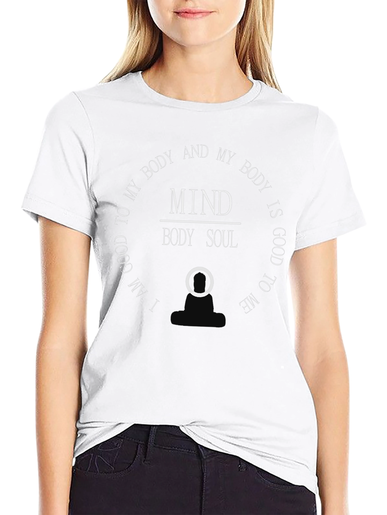 Mind Body Soul Graphic T-Shirt - Black