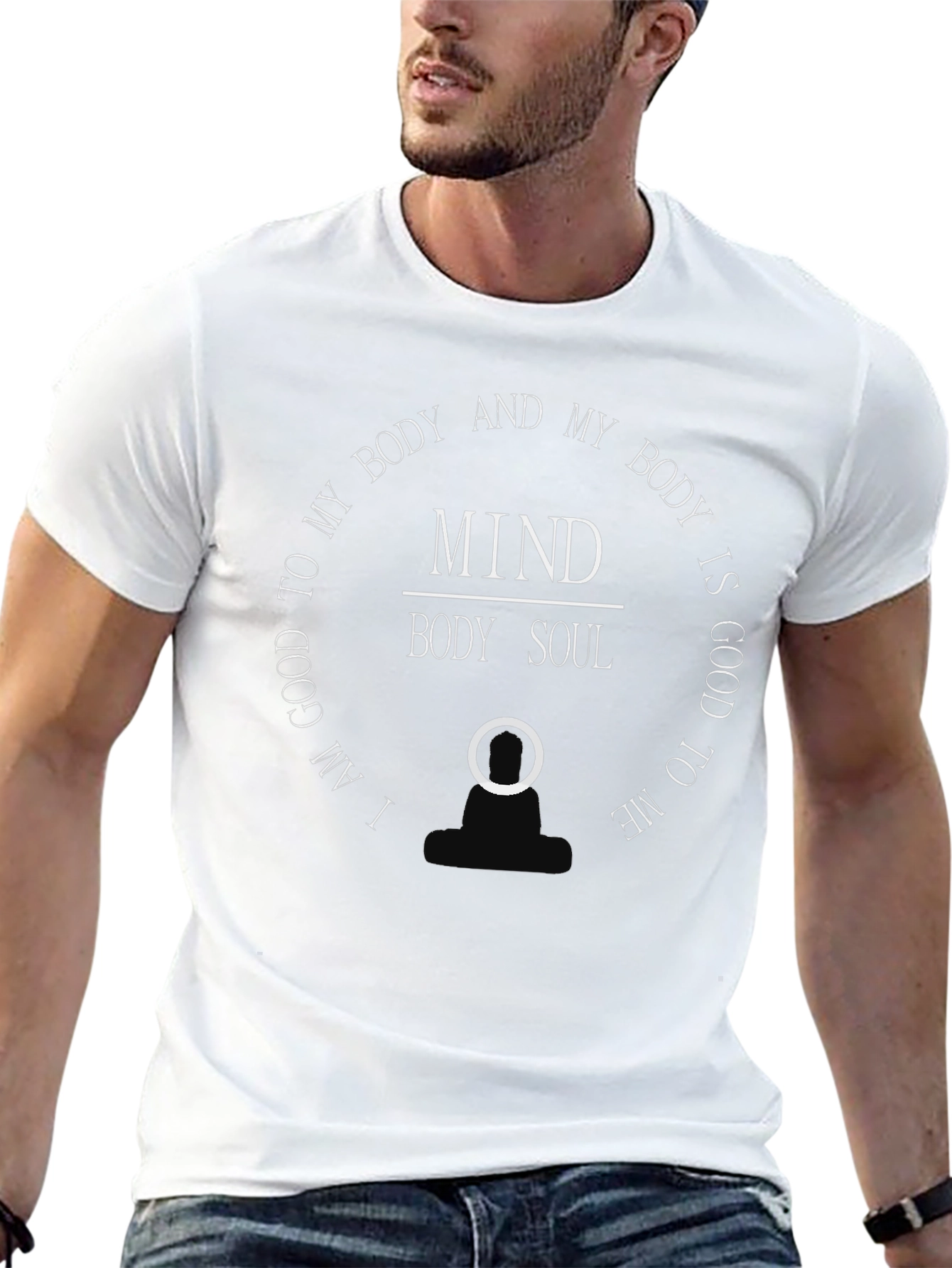 Mind Body Soul Graphic T-Shirt - Black