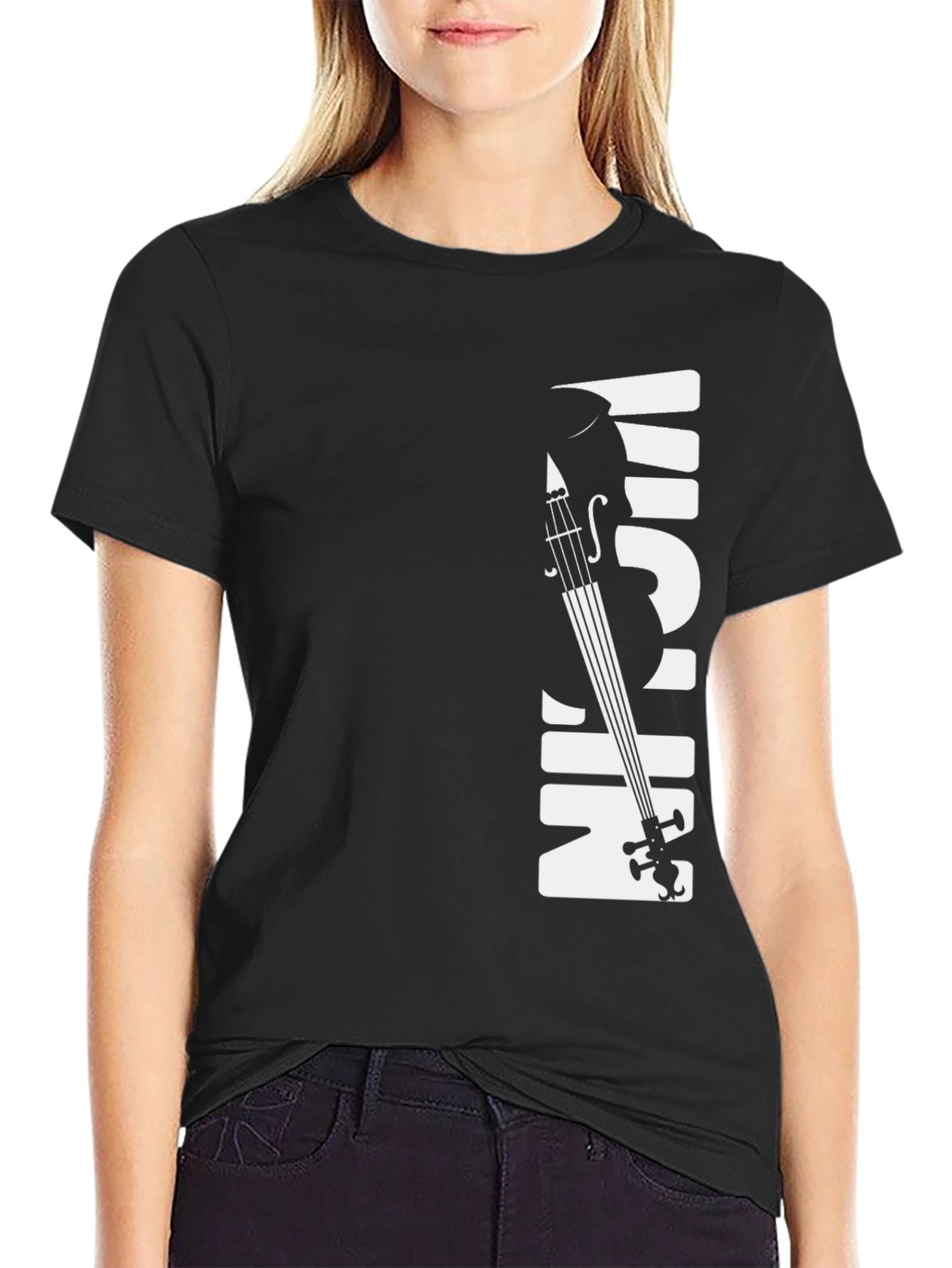 Violin Graphic T-Shirt - Classic Musician Tee