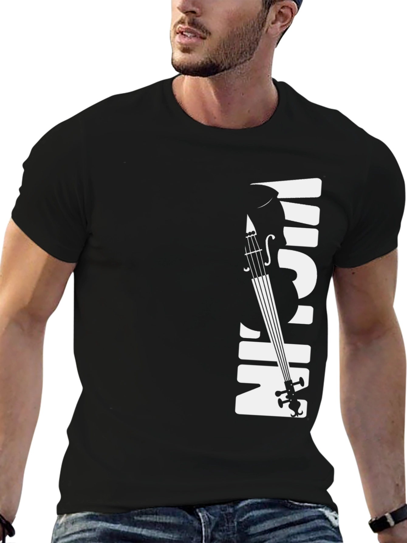 Violin Graphic T-Shirt - Classic Musician Tee
