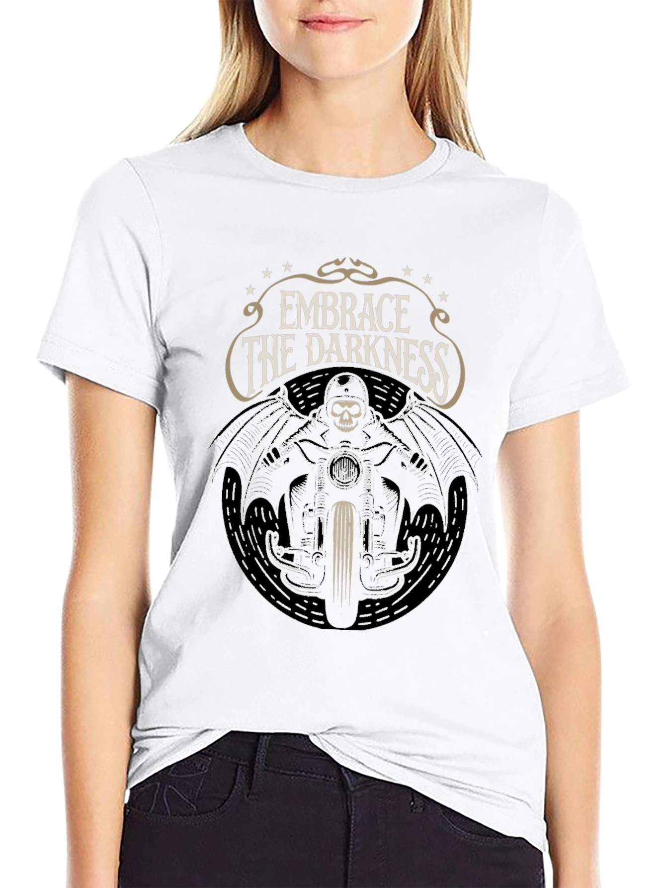 Embrace the Darkness Biker T-Shirt