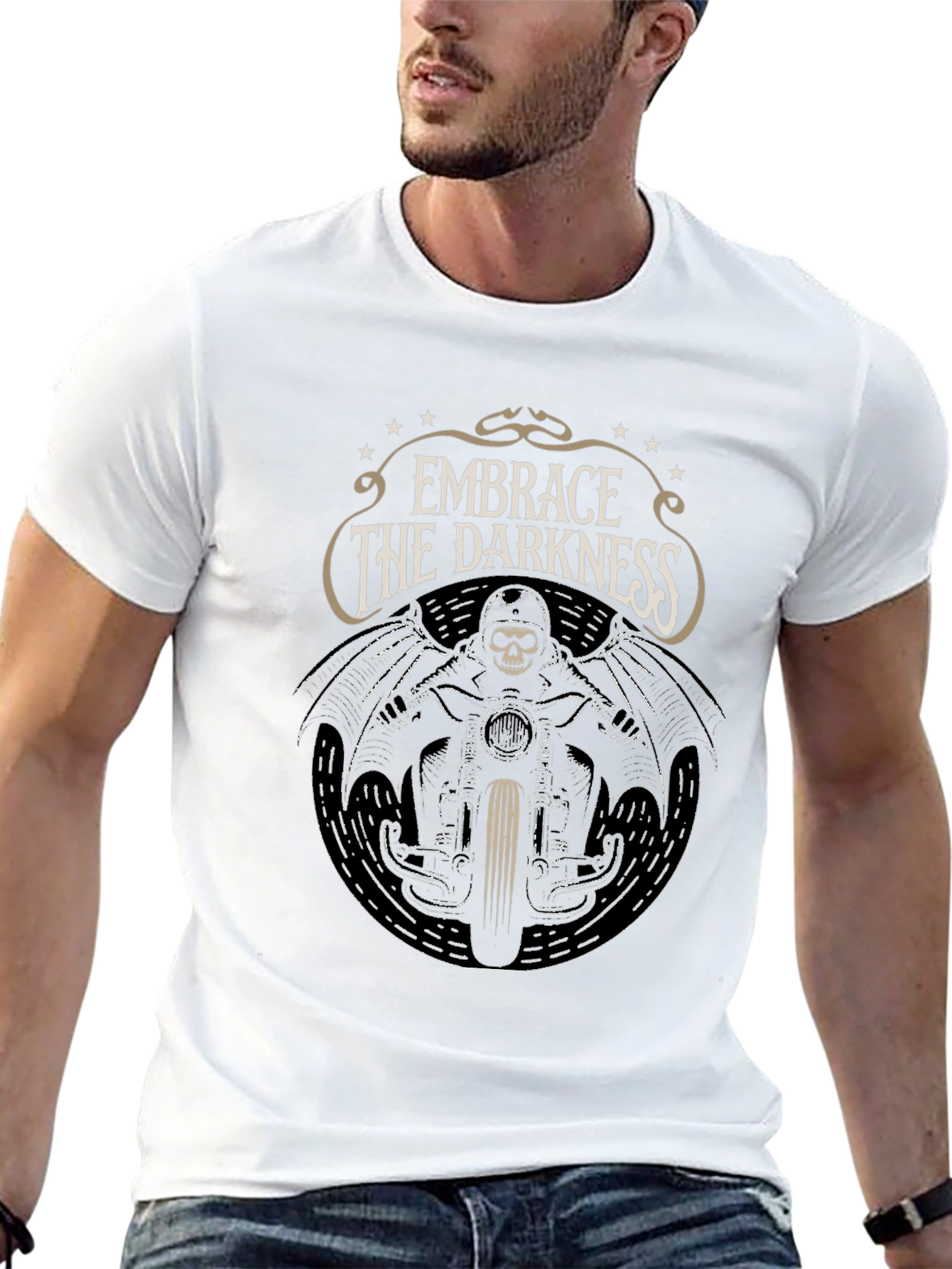 Embrace the Darkness Biker T-Shirt