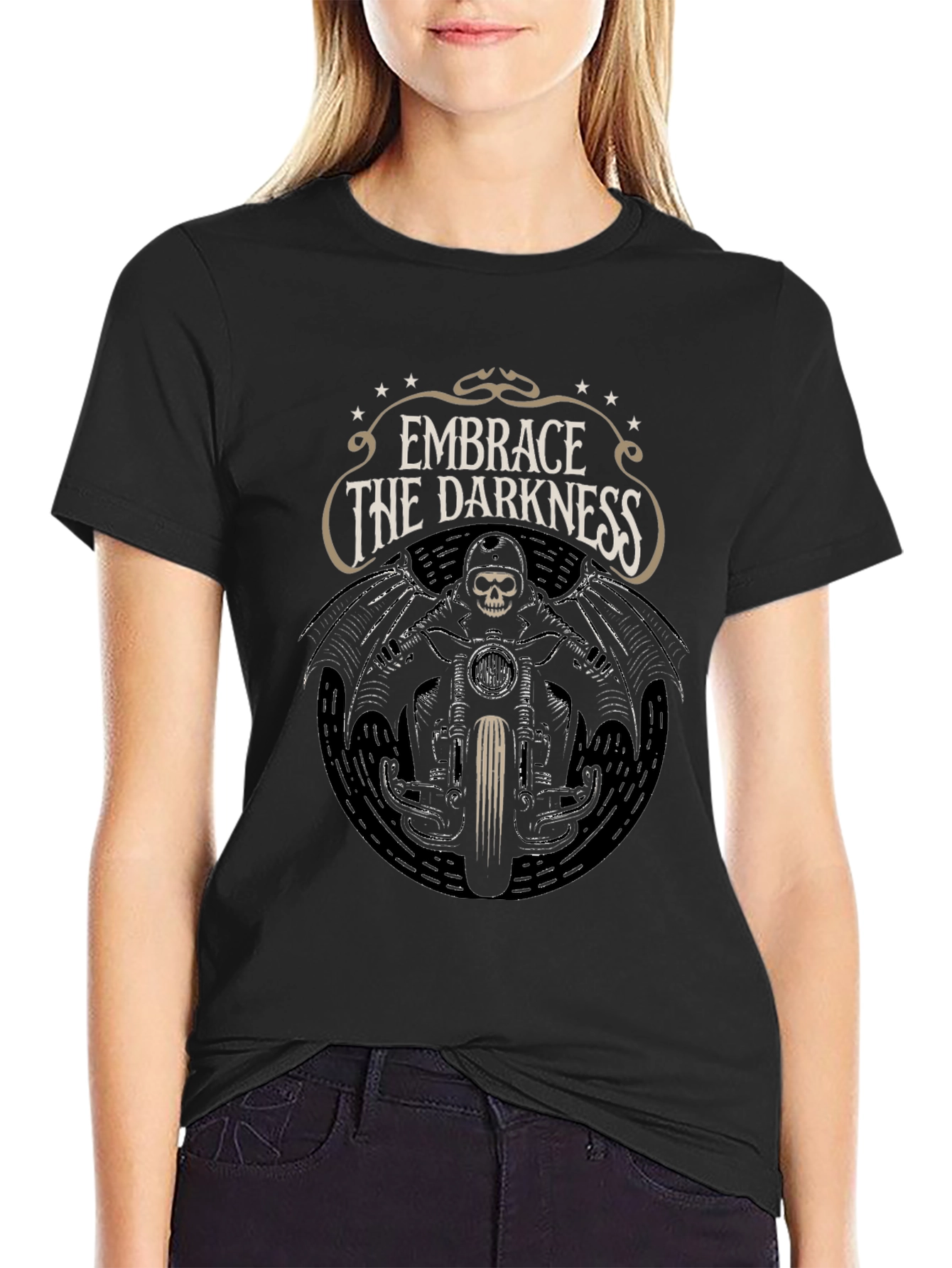 Embrace the Darkness Biker T-Shirt