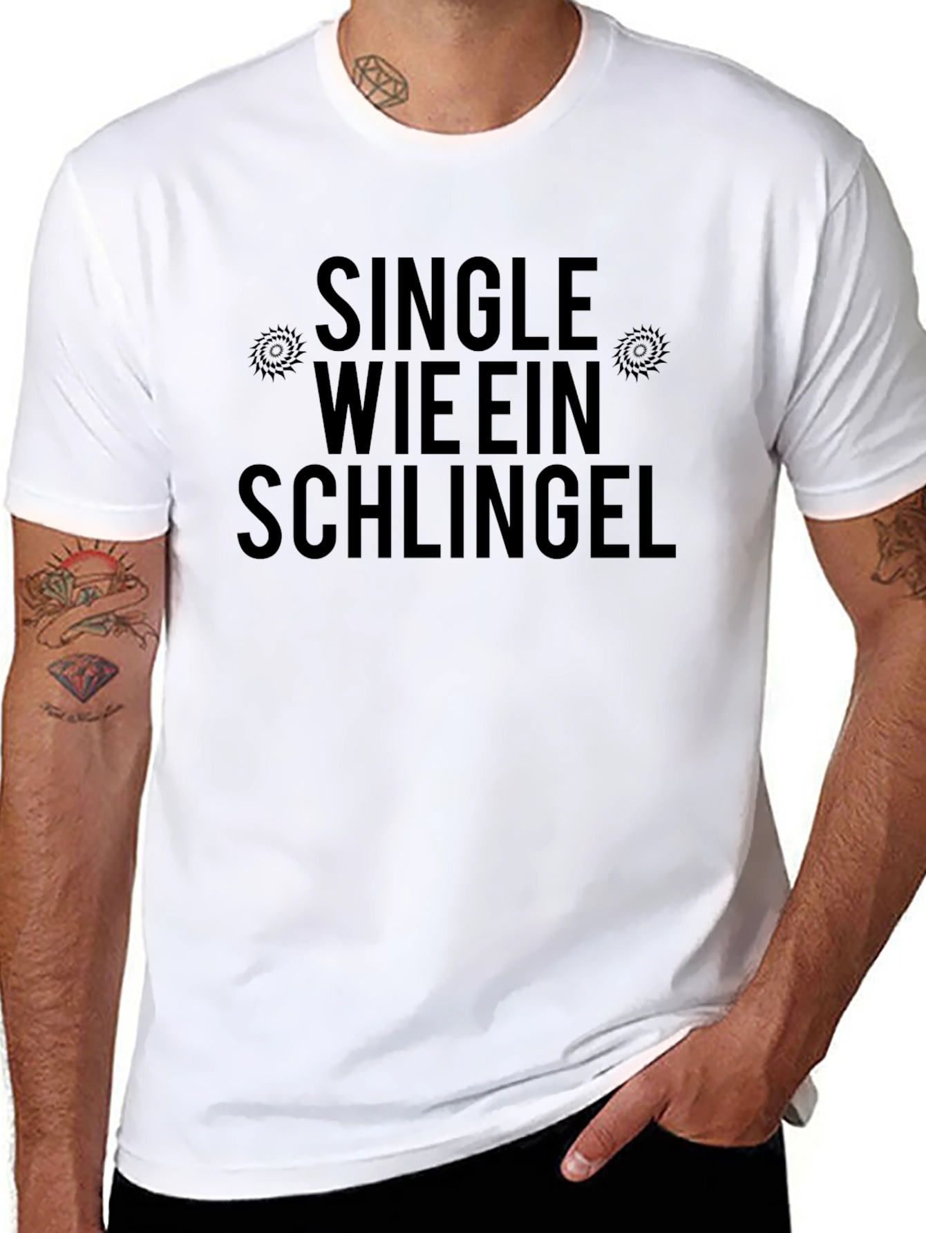 Single Wie Ein Schlingel T-Shirt Funny German Slogan