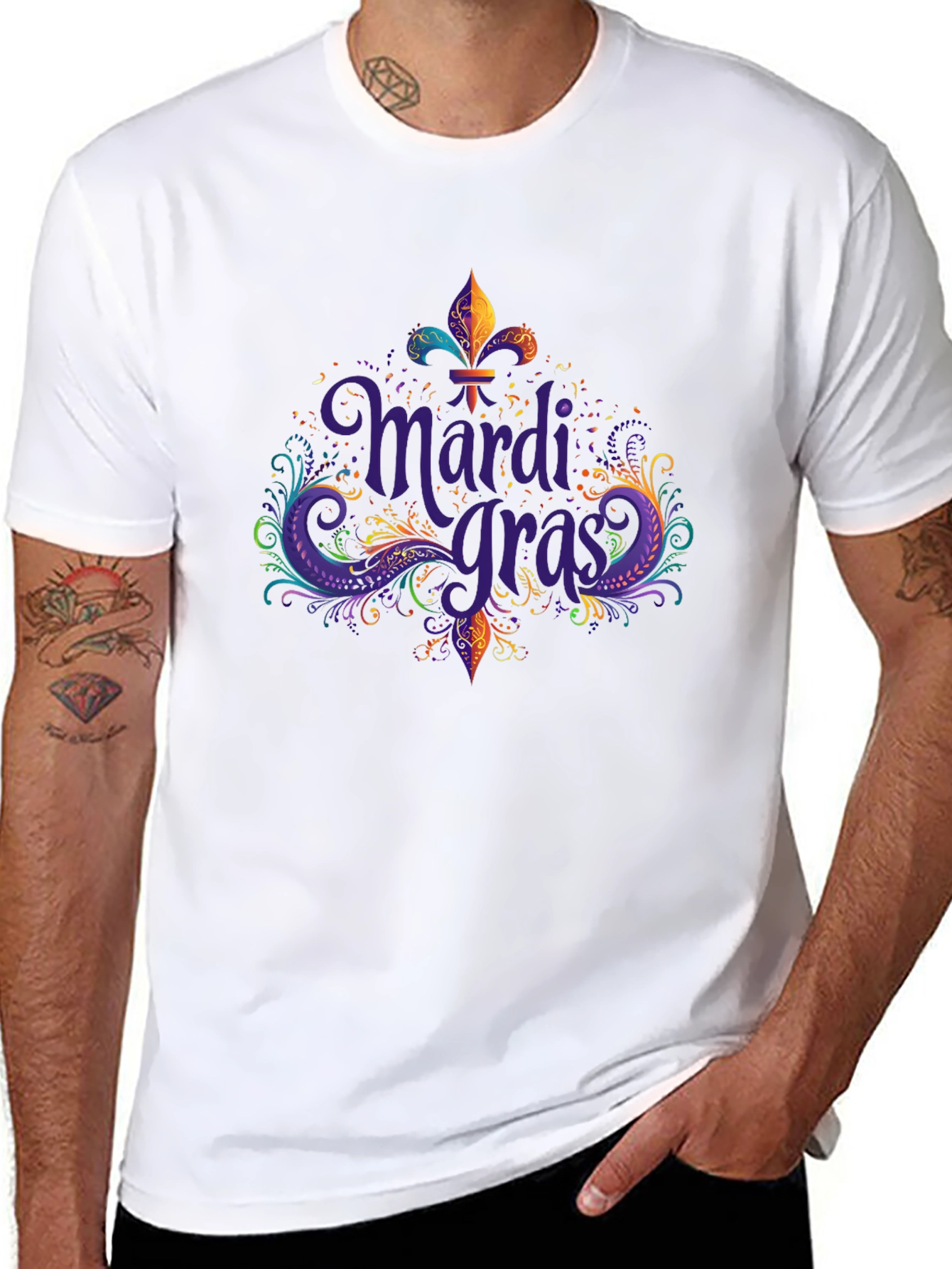 Mardi Gras Fleur-de-lis Graphic Tee
