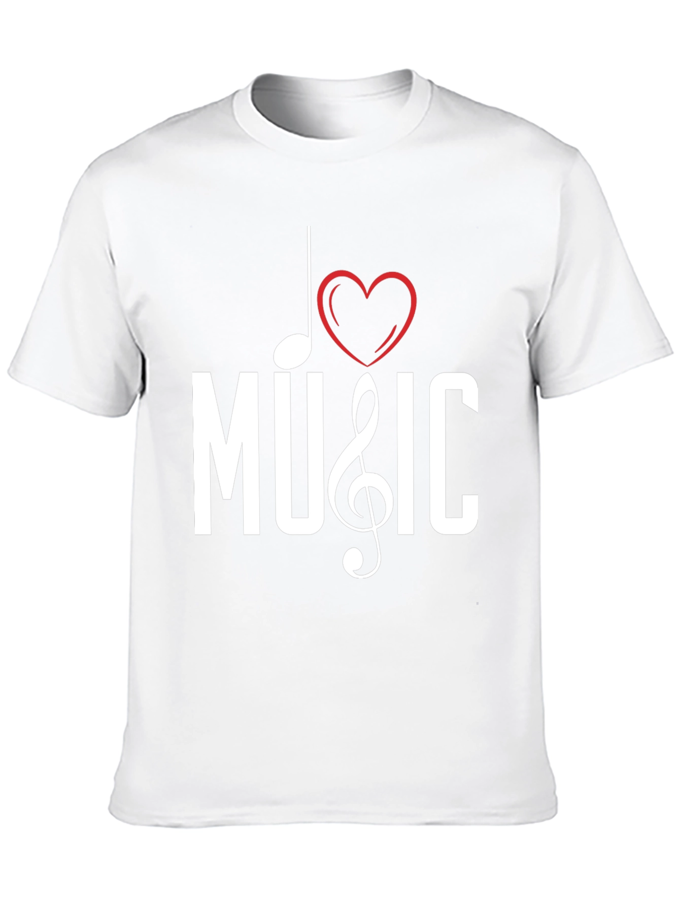 I Love Music Black Graphic Tee