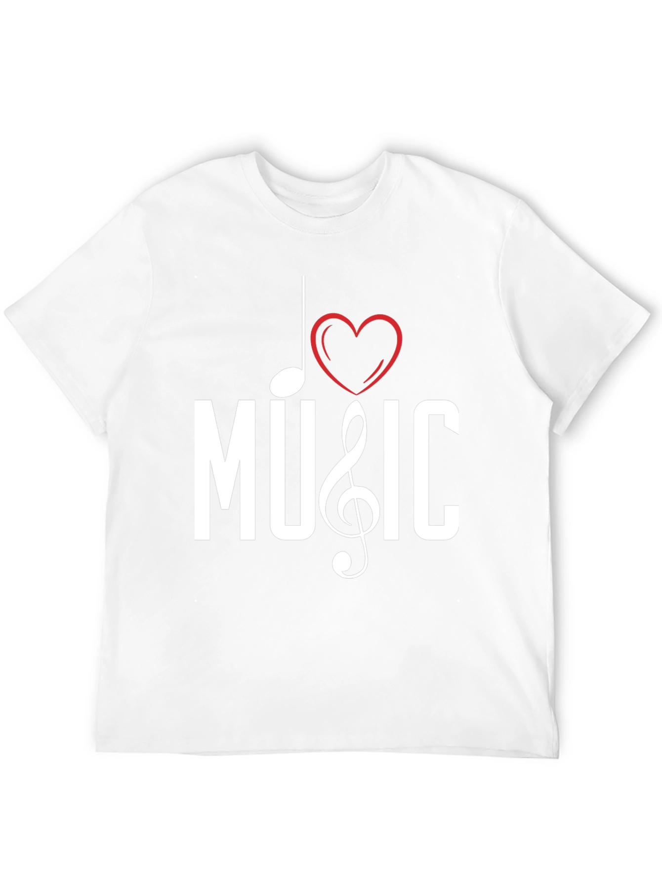 I Love Music Black Graphic Tee
