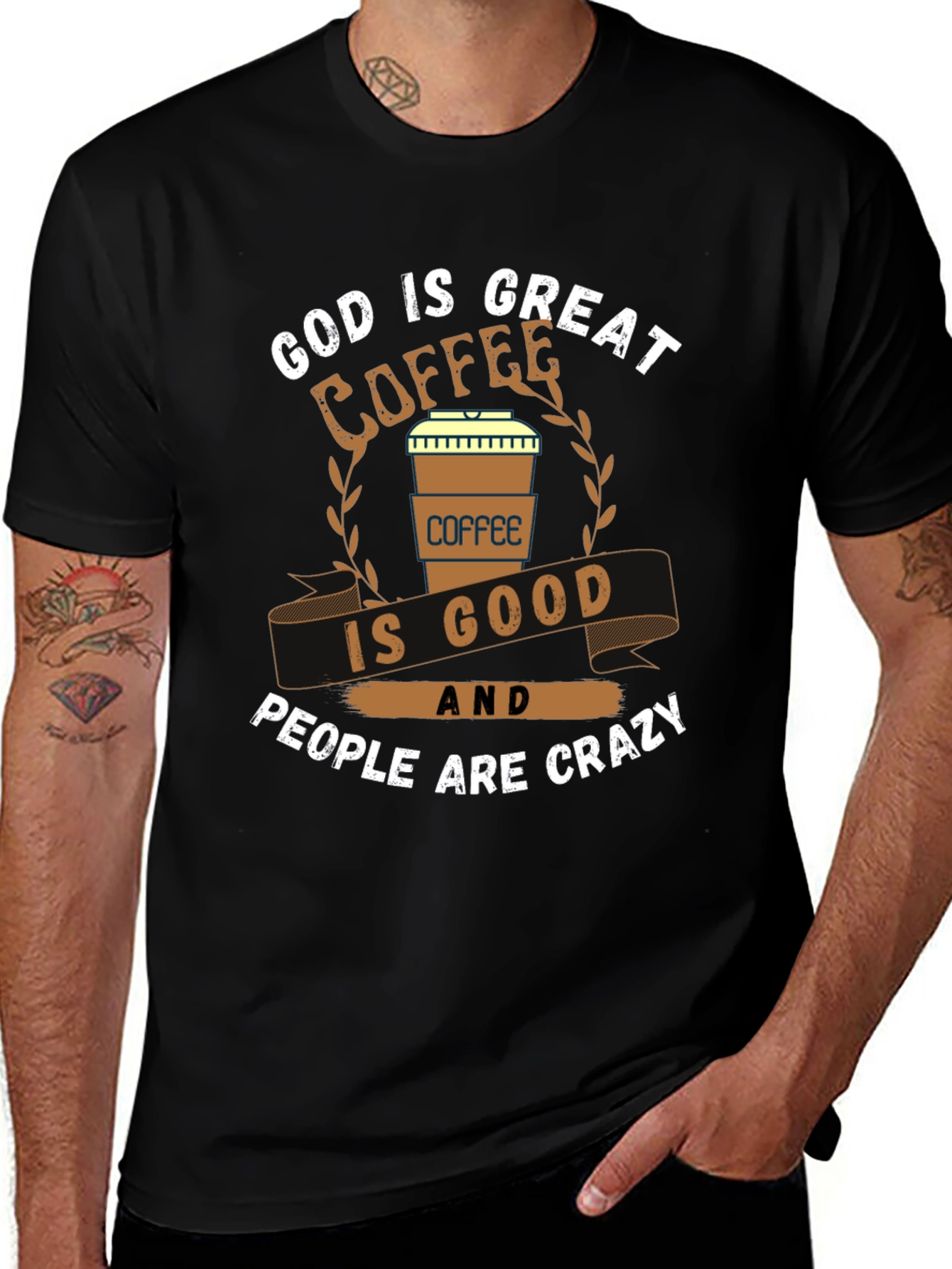 God is Great Coffee is Good Graphic T-Shirt