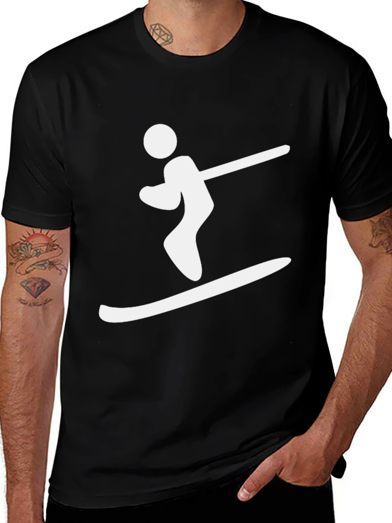Skiing Graphic T-Shirt