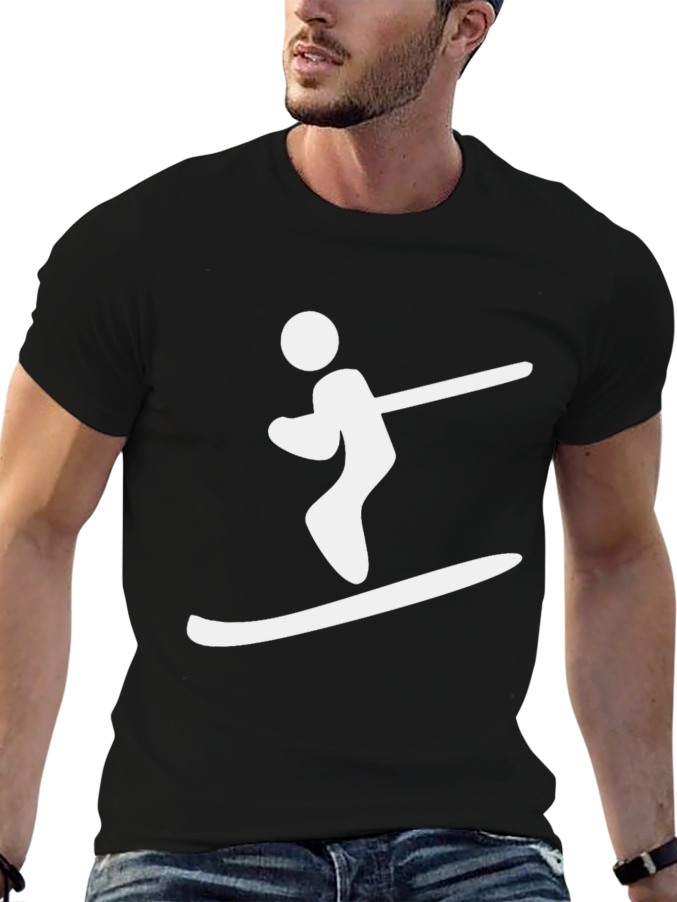 Skiing Graphic T-Shirt