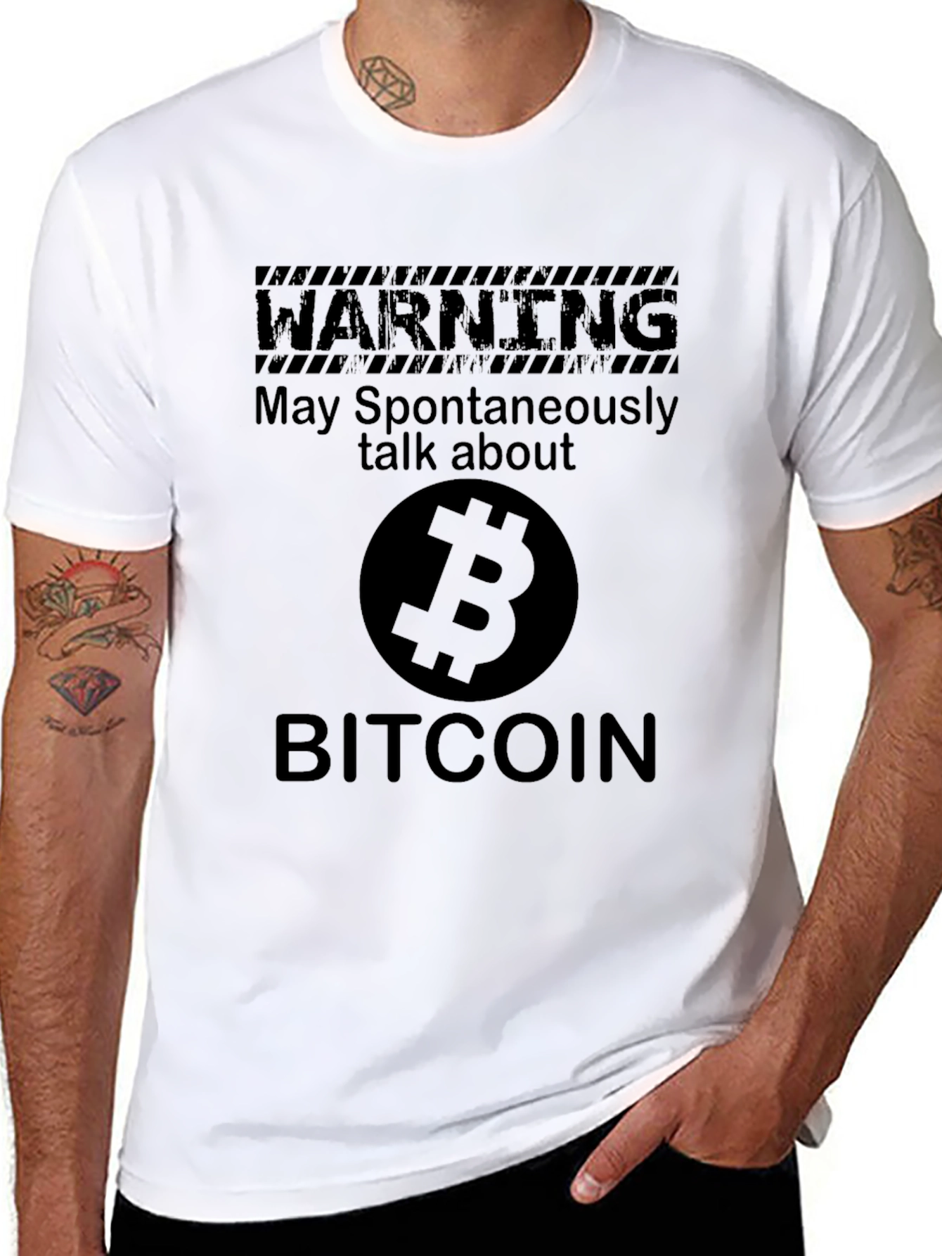 Bitcoin Warning T-Shirt - Crypto Enthusiast Tee