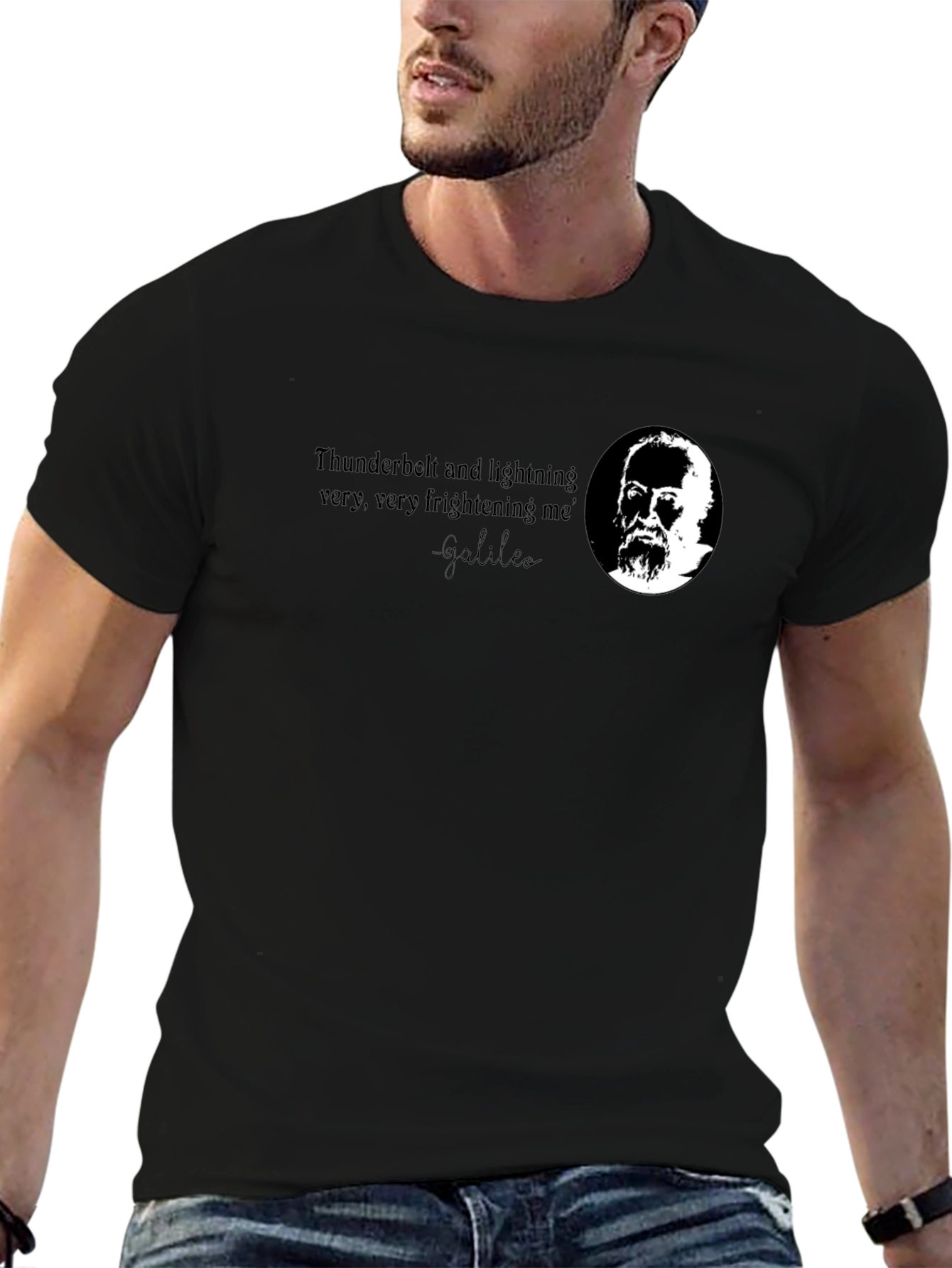 Galileo T-Shirt: Thunderbolt & Lightning Quote Tee
