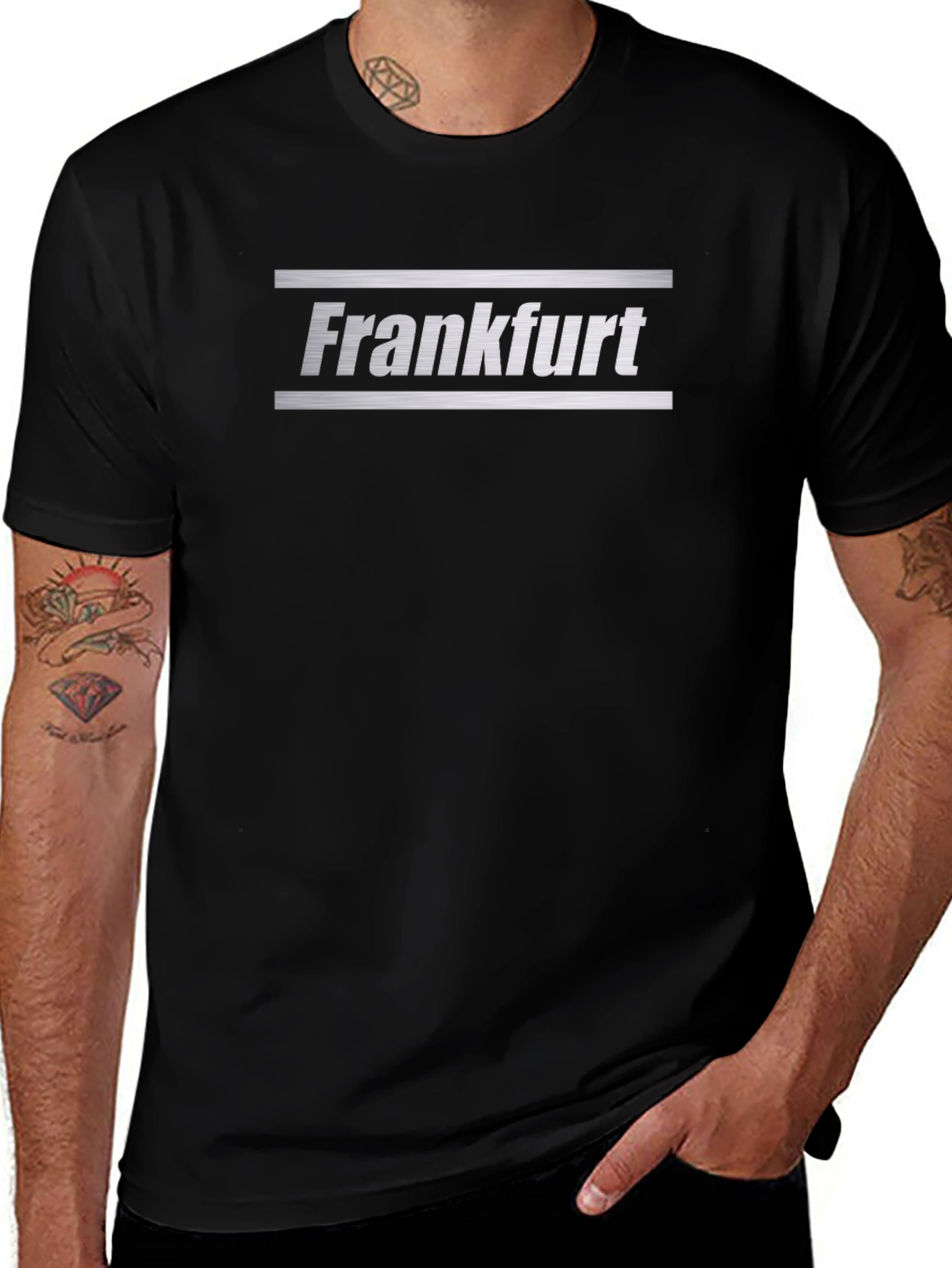 Frankfurt Graphic Tee - Stylish Black T-Shirt
