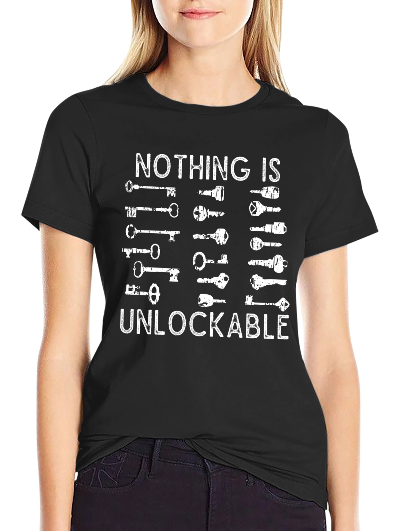 Nothing is Unlockable T-Shirt Key Graphic Tee