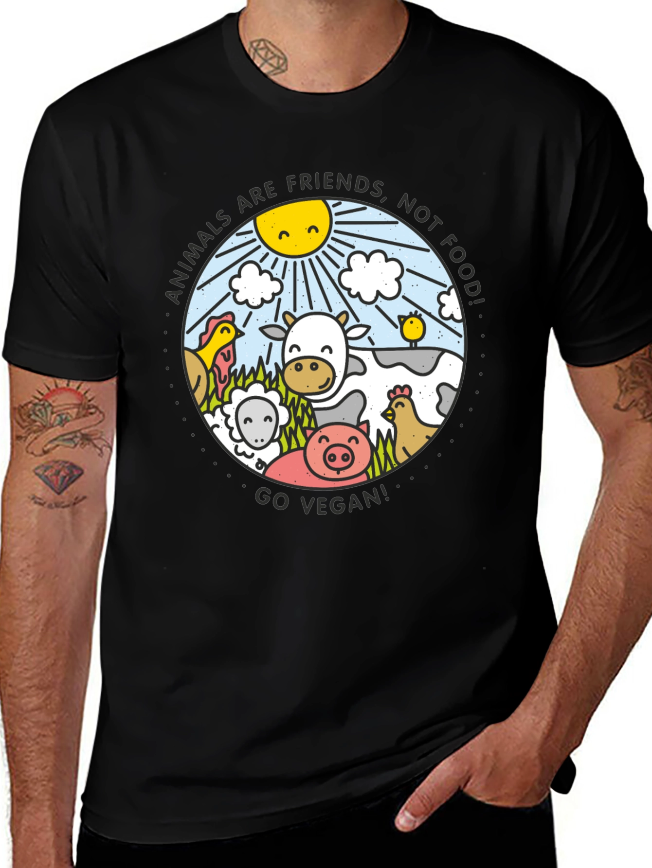 Vegan Animals Are Friends T-Shirt