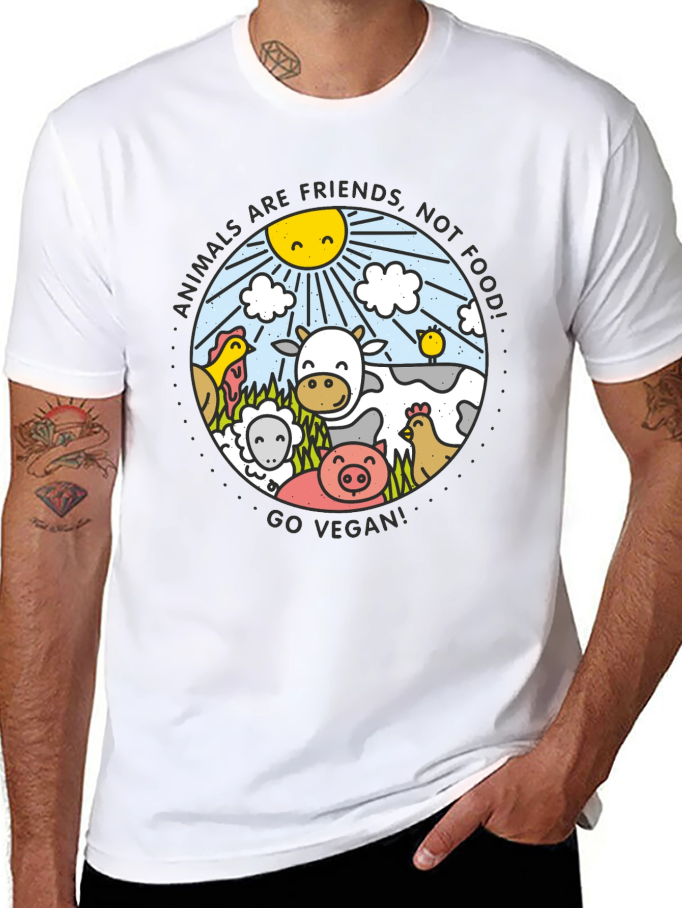 Vegan Animals Are Friends T-Shirt