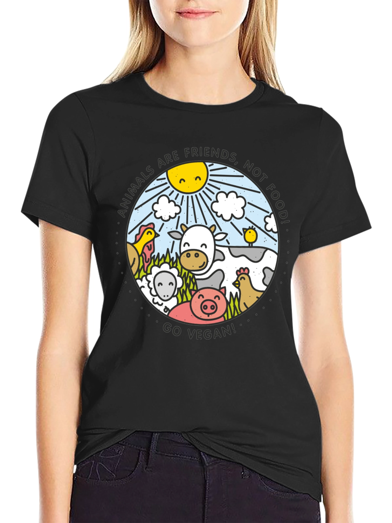 Vegan Animals Are Friends T-Shirt