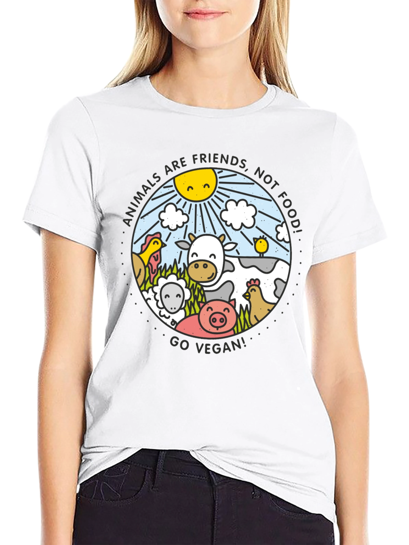 Vegan Animals Are Friends T-Shirt