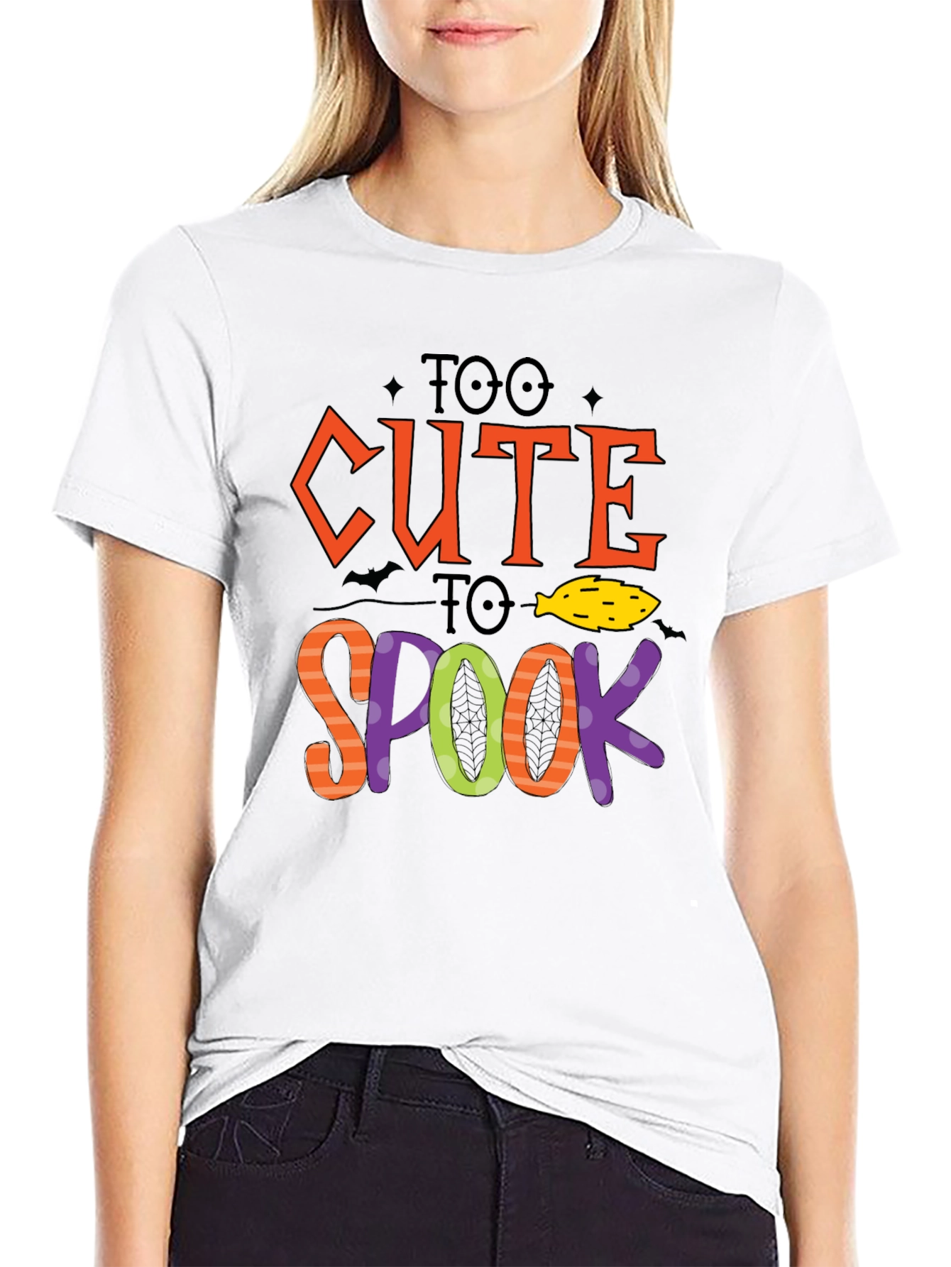 Too Cute To Spook Halloween Graphic T-Shirt