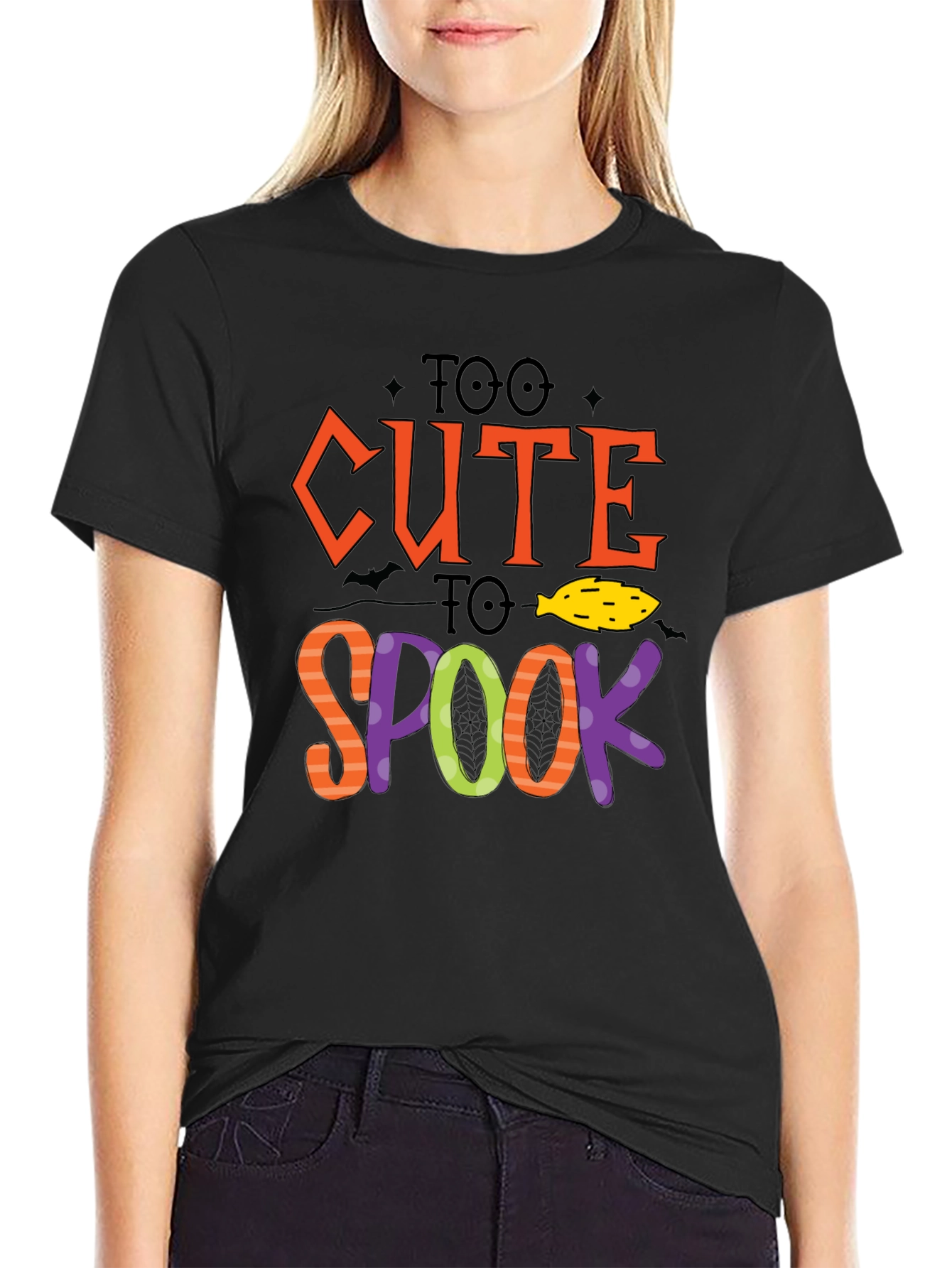 Too Cute To Spook Halloween Graphic T-Shirt