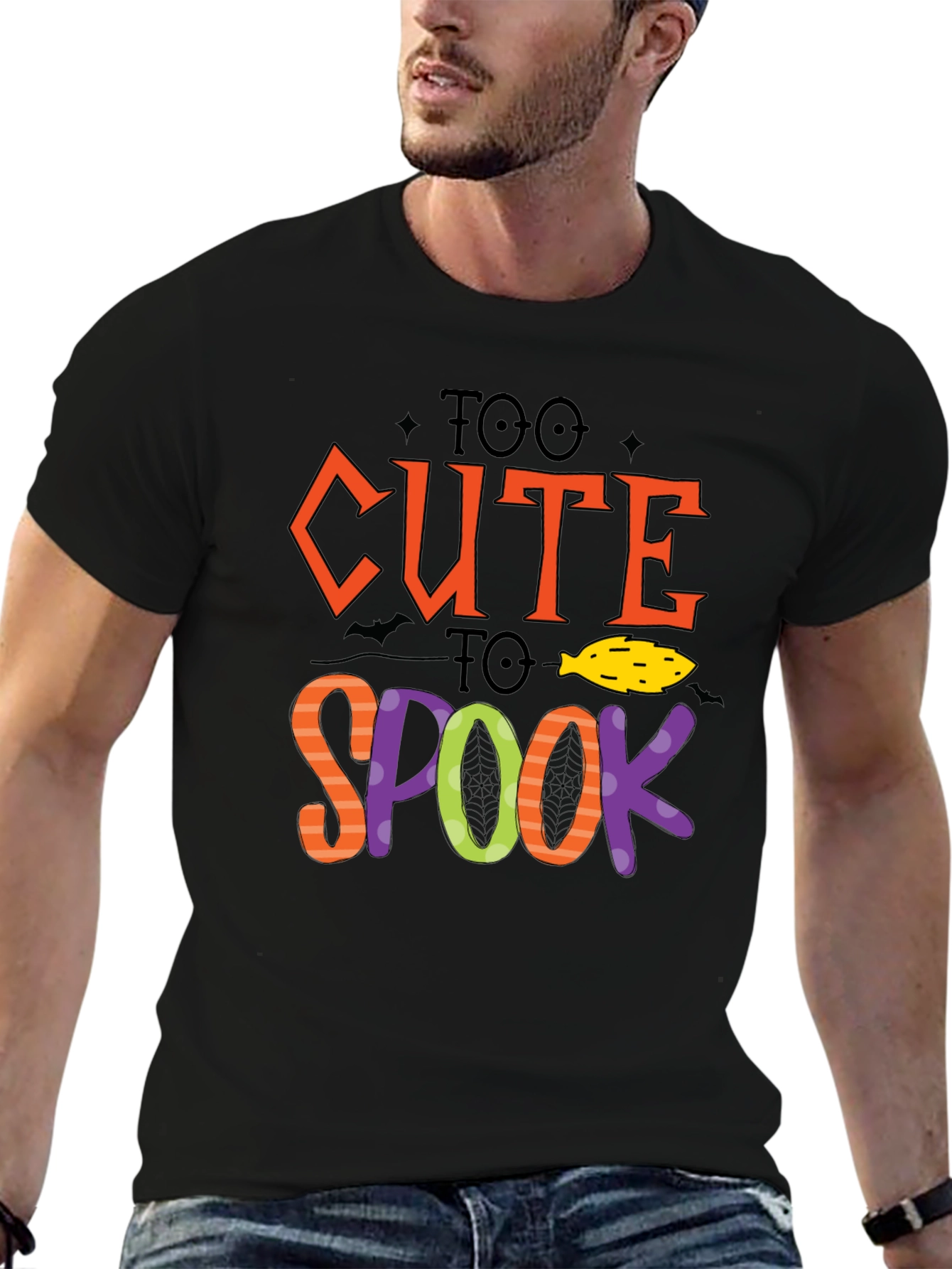 Too Cute To Spook Halloween Graphic T-Shirt