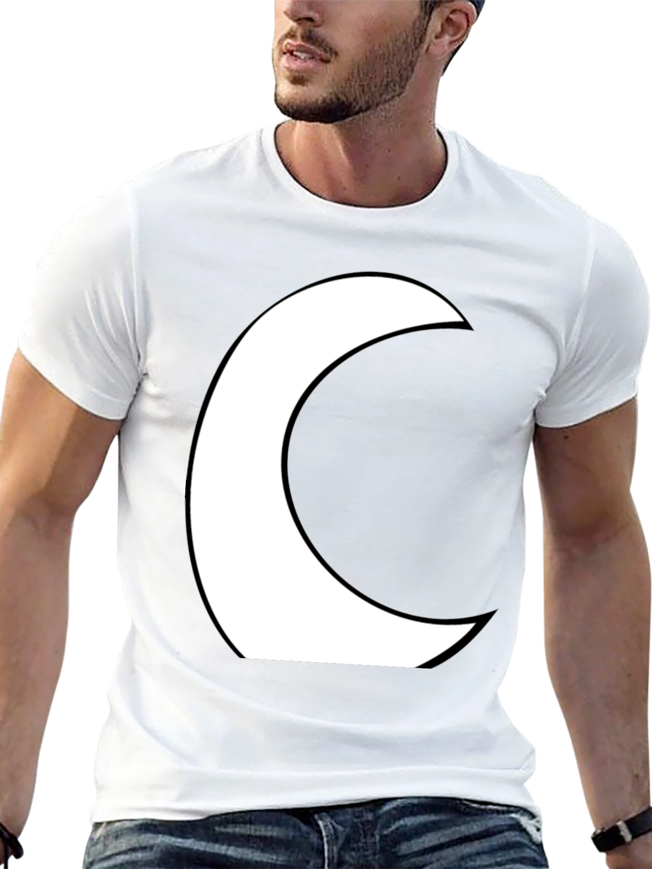 Moon Crescent Black Graphic Tee