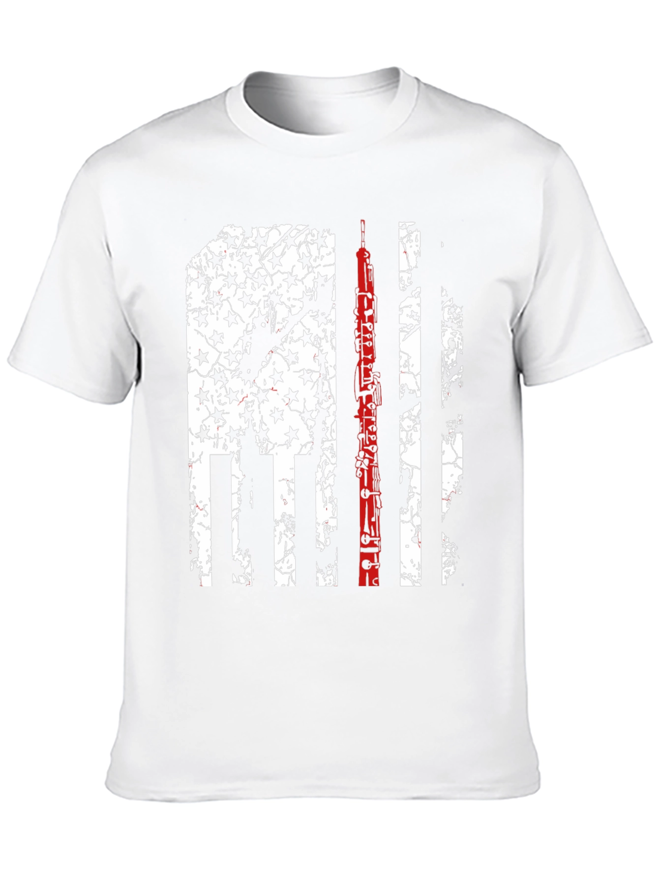 Oboe Flag Graphic Tee - Patriotic Musician T-Shirt