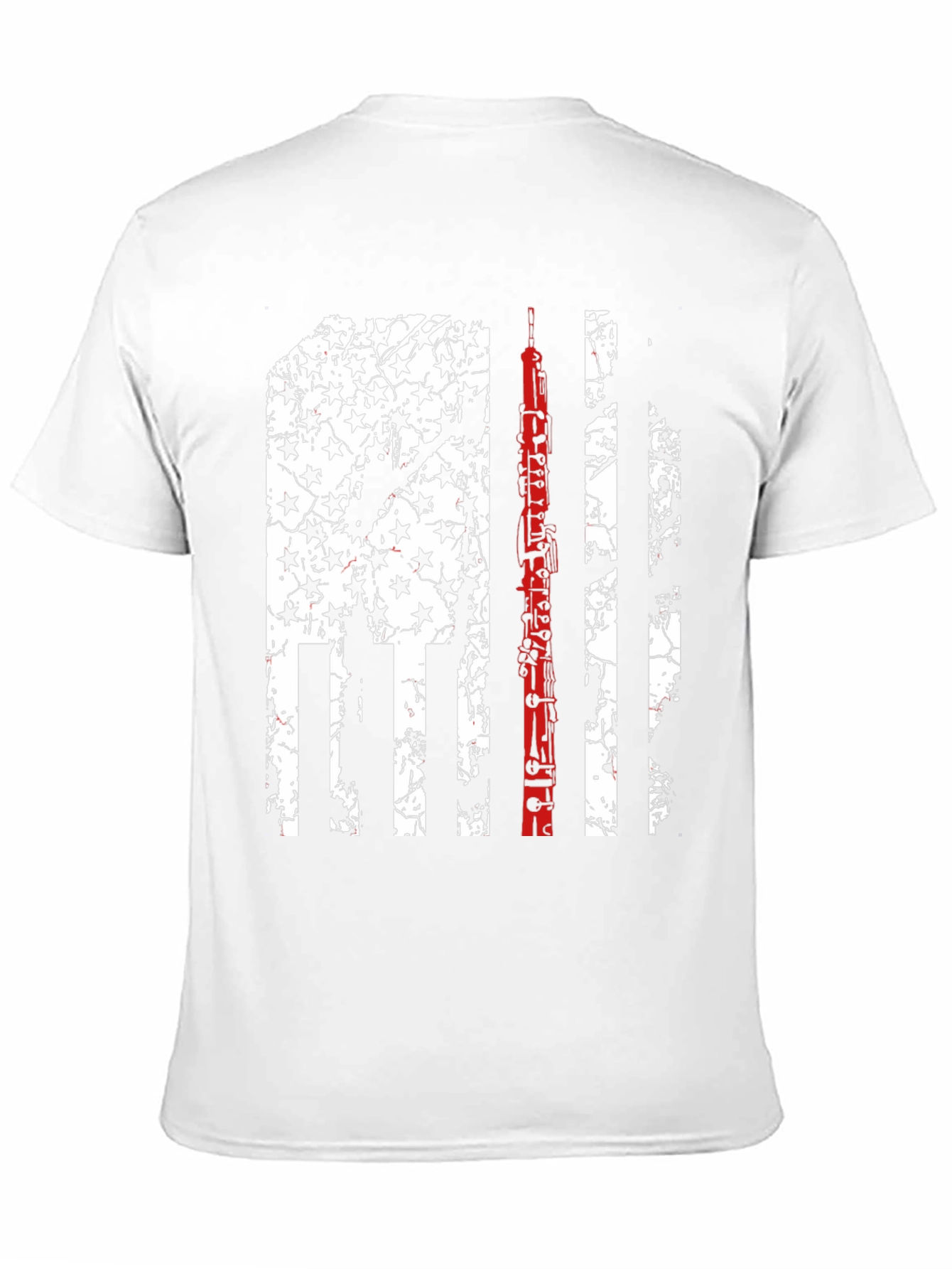 Oboe Flag Graphic Tee - Patriotic Musician T-Shirt