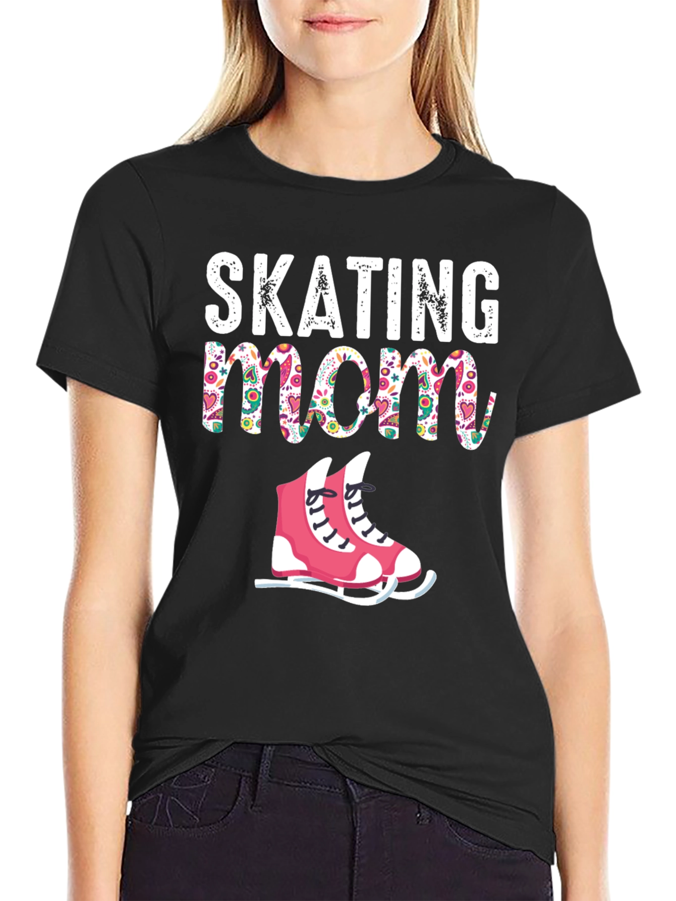 Skating Mom T-Shirt Novelty Graphic Tee