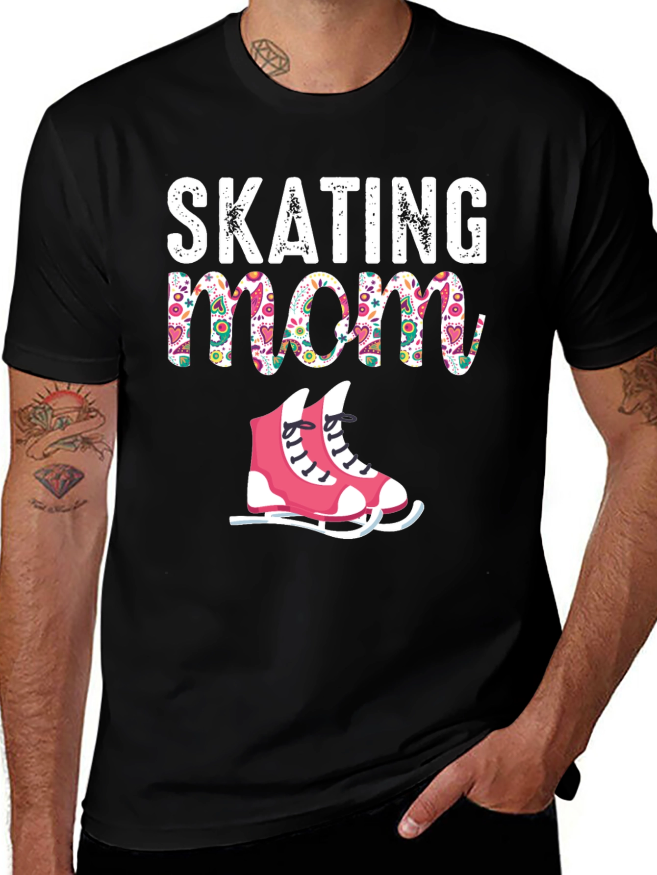 Skating Mom T-Shirt Novelty Graphic Tee