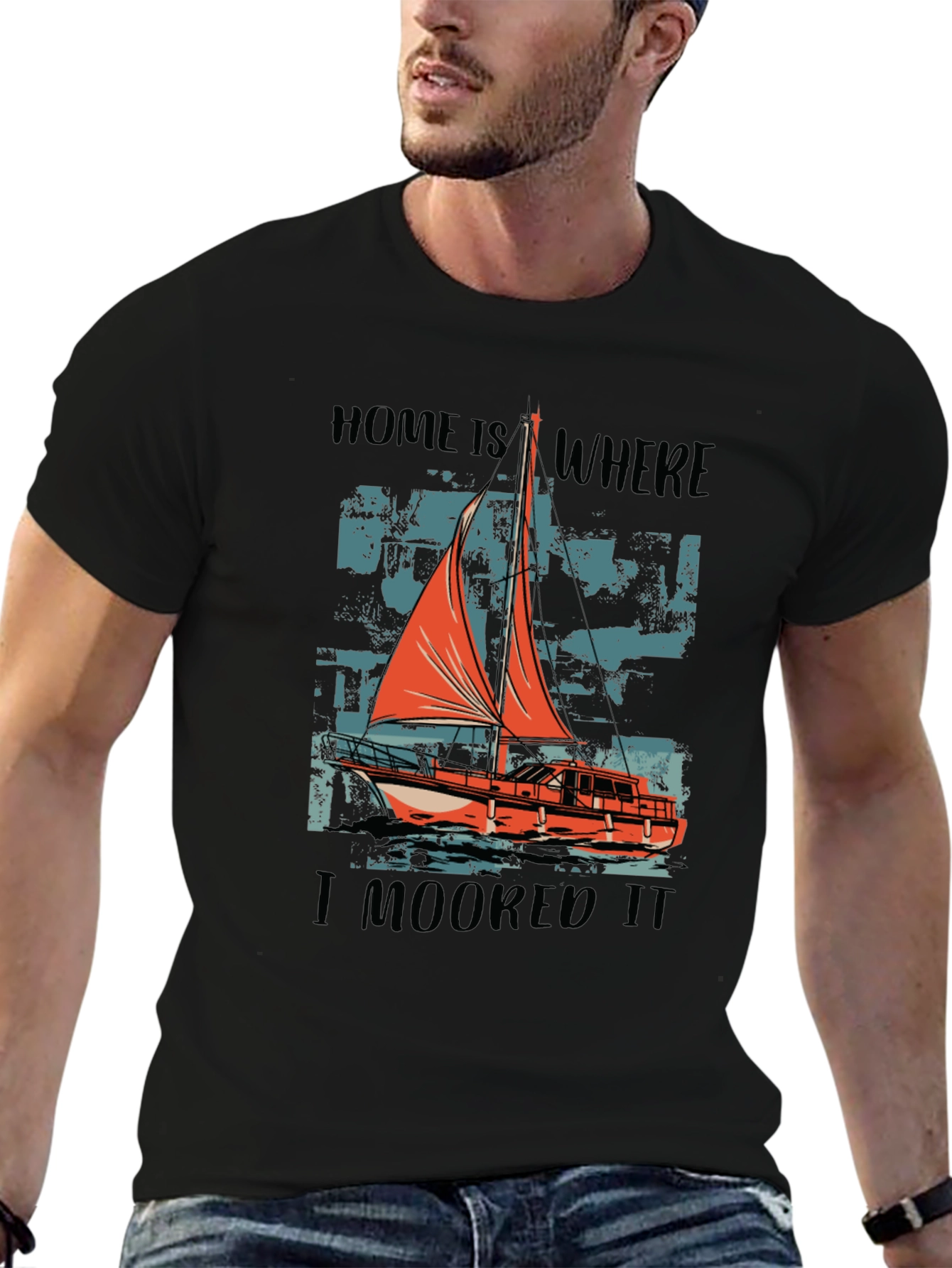 Home Is Where I Moored It Boat T-Shirt
