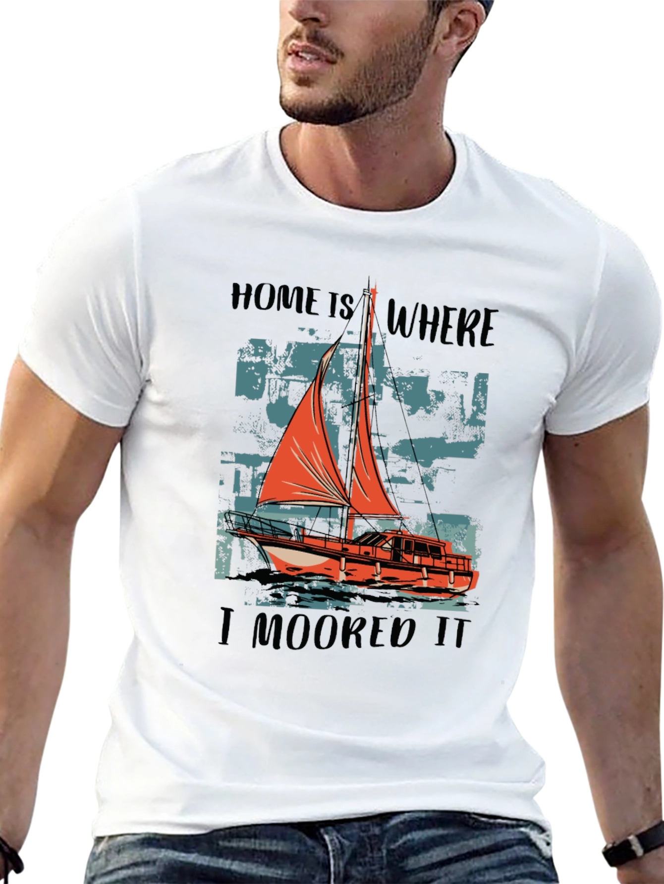 Home Is Where I Moored It Boat T-Shirt