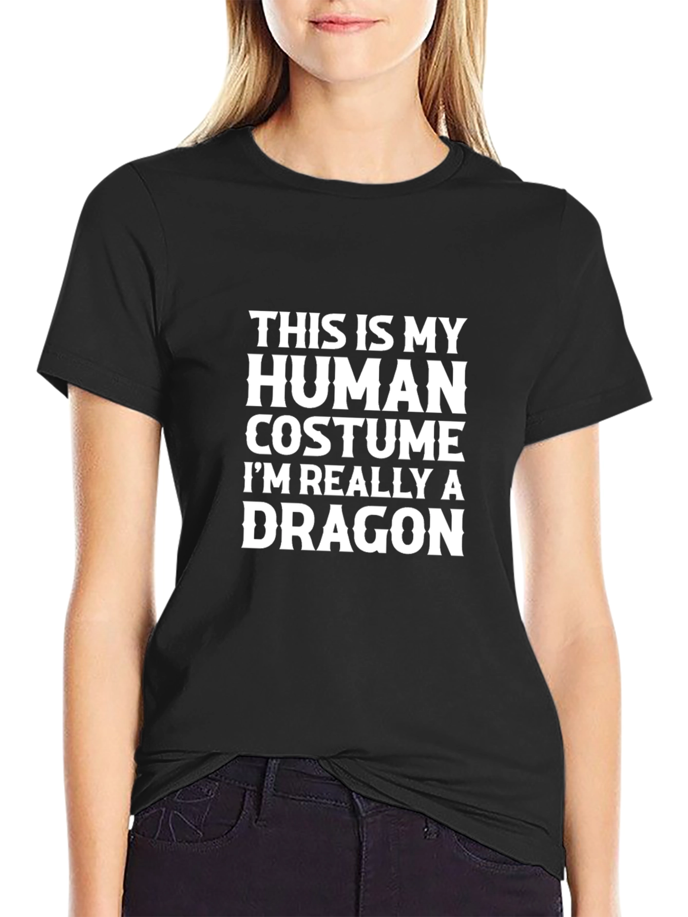 Human Costume Dragon T-Shirt - Funny Novelty Tee