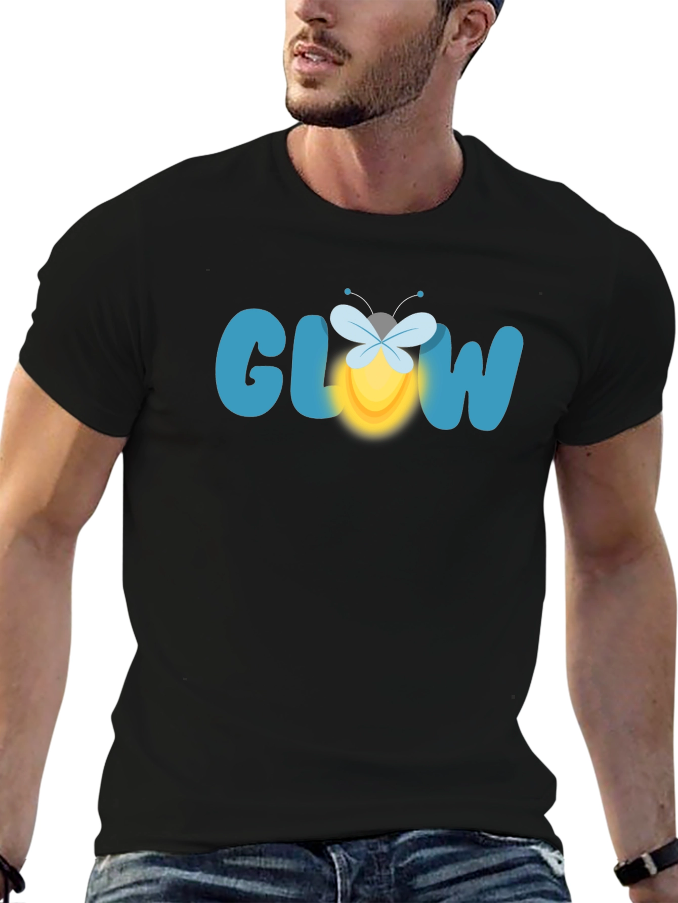 Glow Firefly Graphic Tee - Black