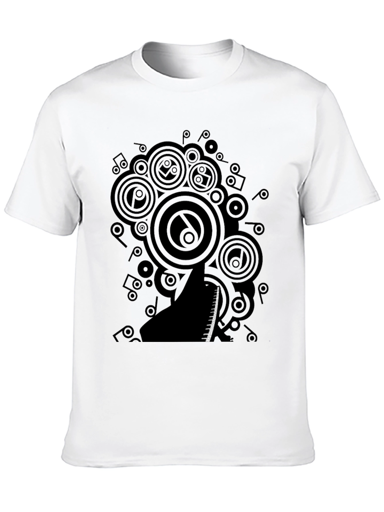 Piano Music T-Shirt - Black Graphic Tee