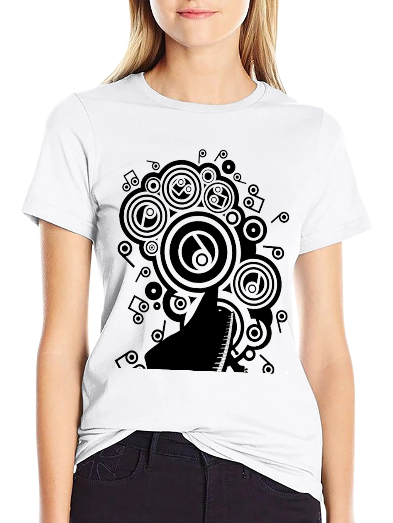 Piano Music T-Shirt - Black Graphic Tee