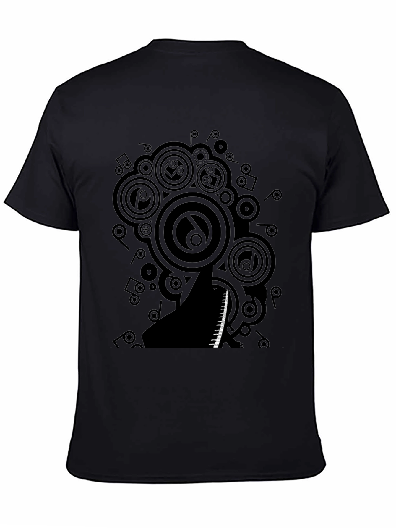 Piano Music T-Shirt - Black Graphic Tee