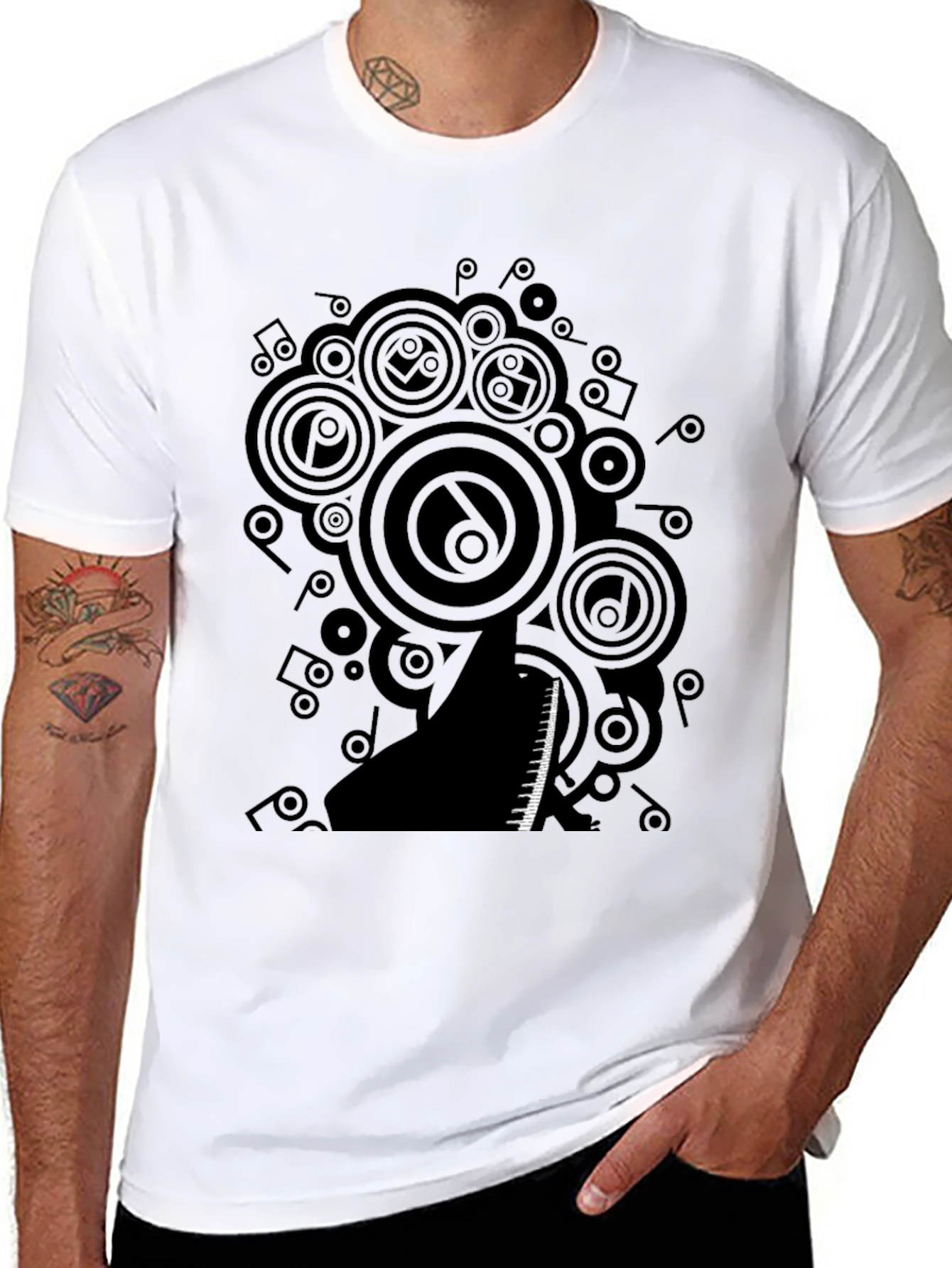 Piano Music T-Shirt - Black Graphic Tee