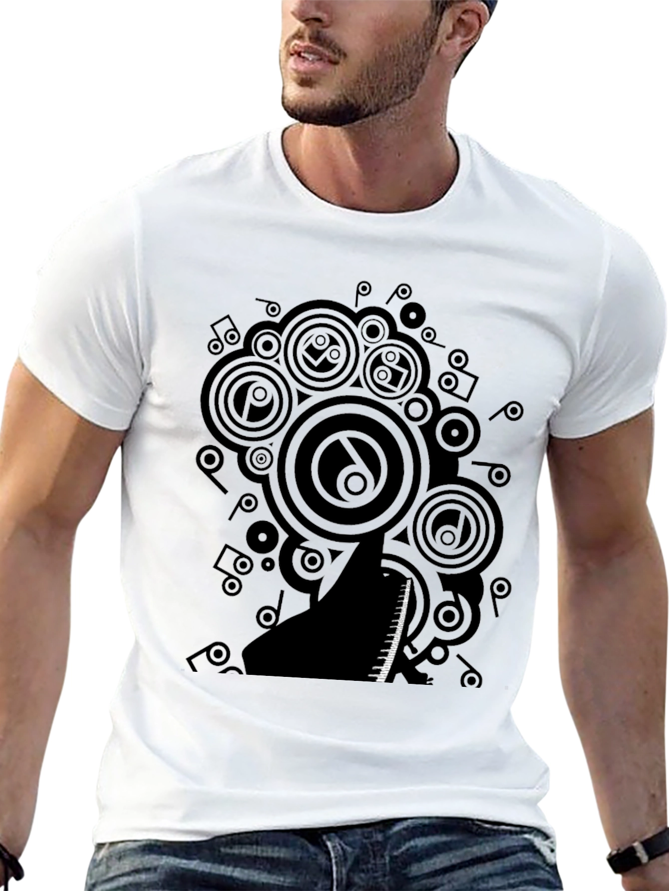 Piano Music T-Shirt - Black Graphic Tee