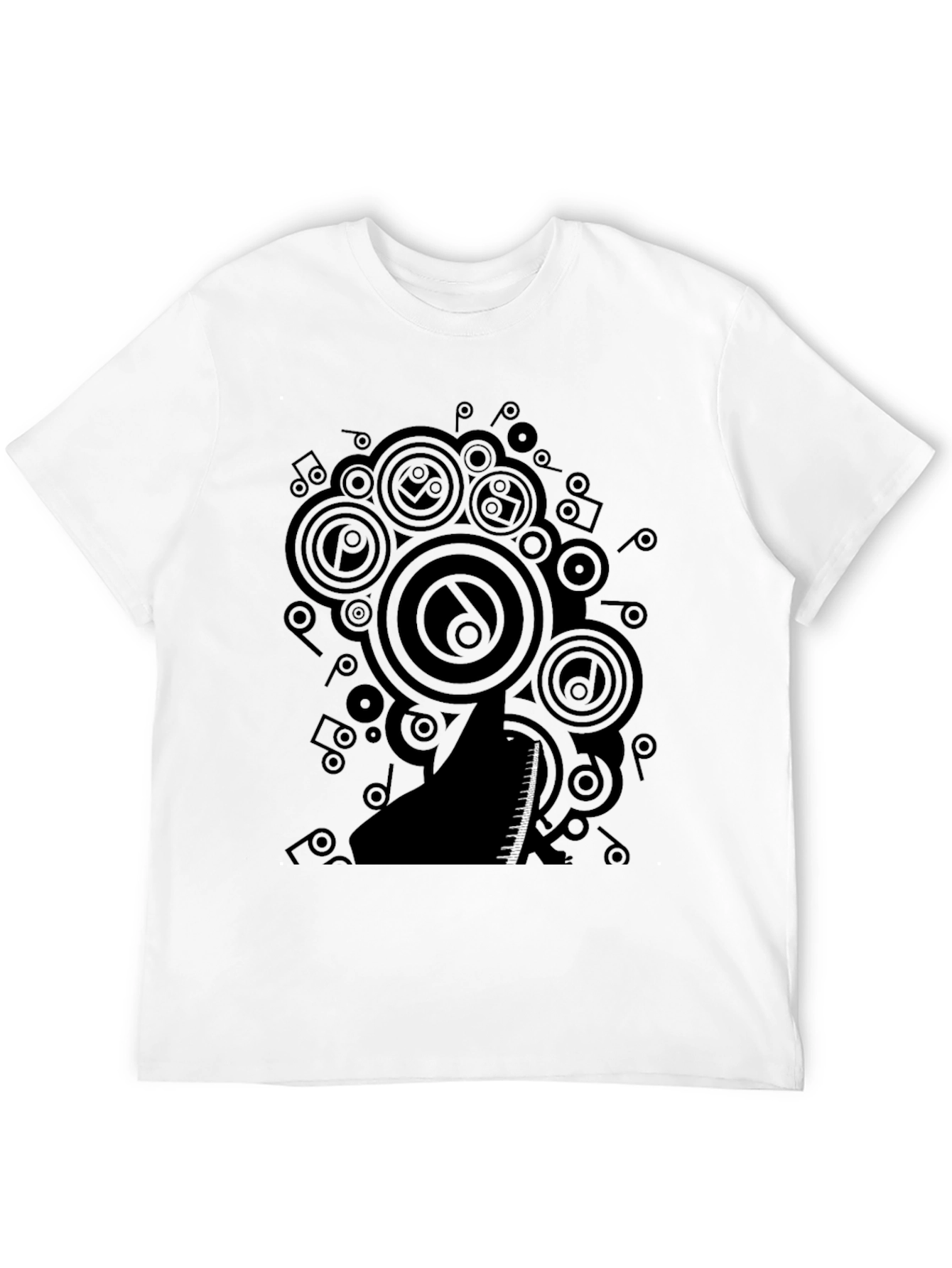 Piano Music T-Shirt - Black Graphic Tee