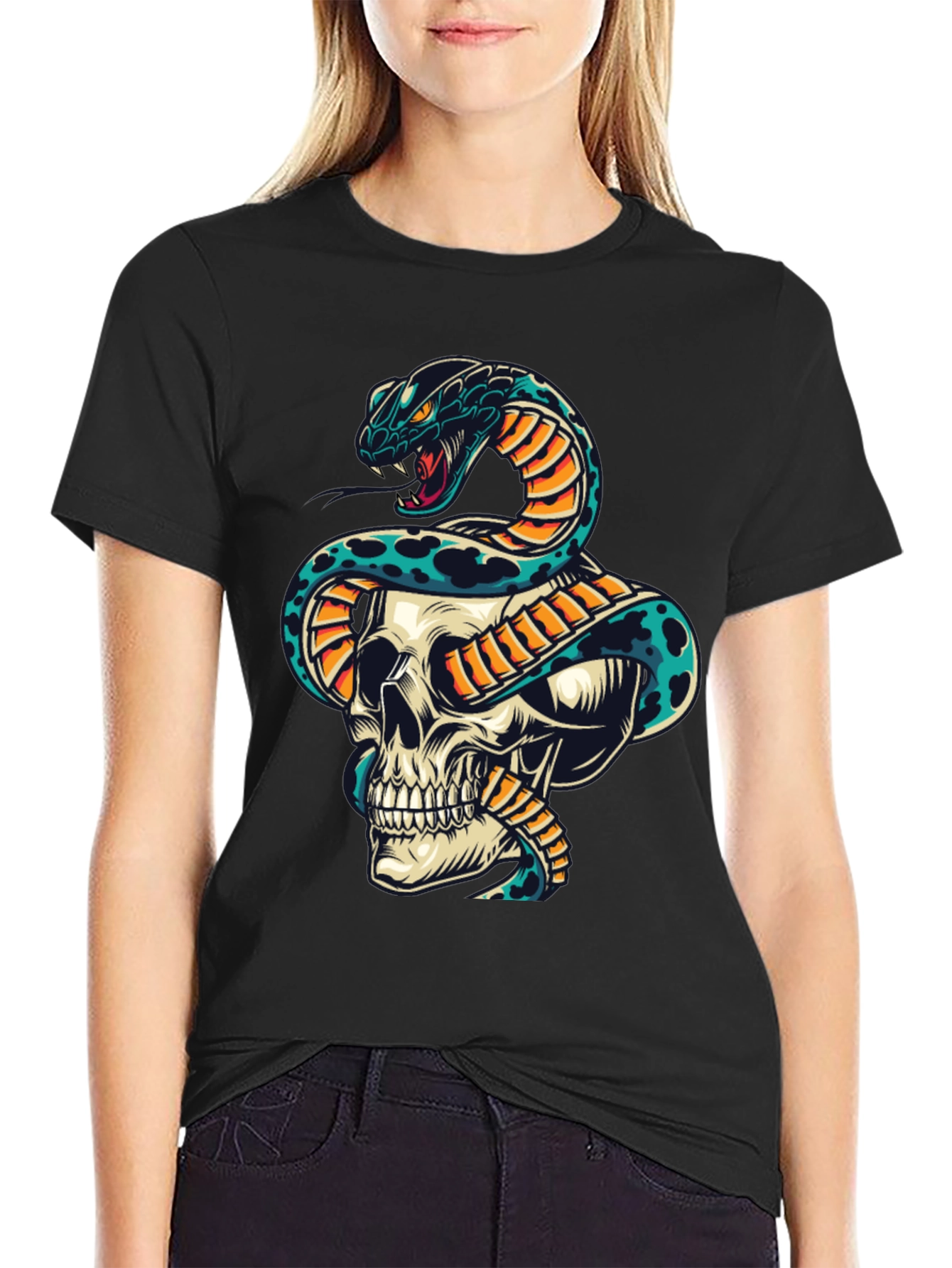 Skull & Snake Graphic Tee