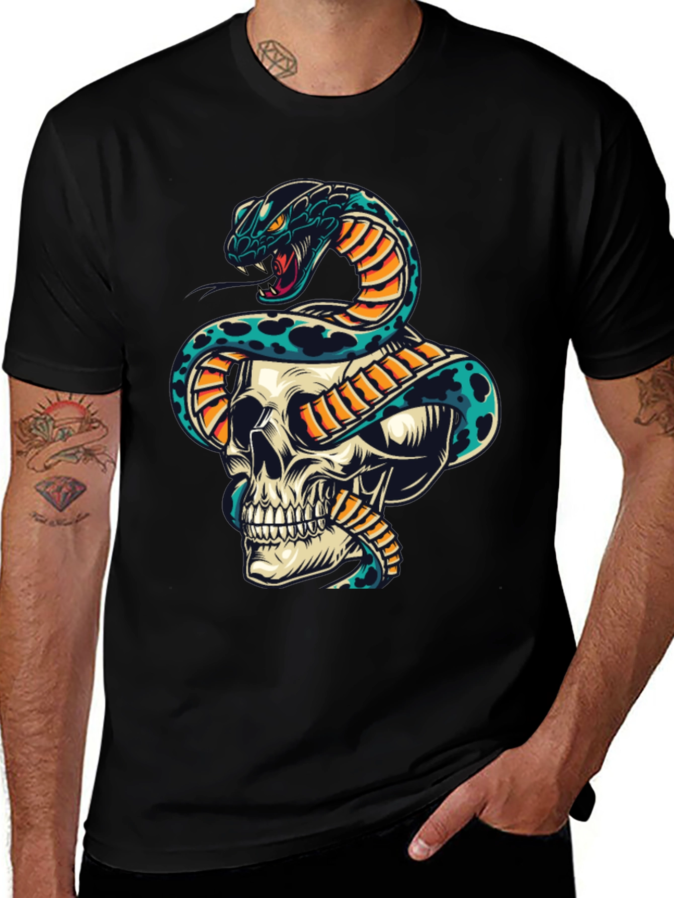 Skull & Snake Graphic Tee