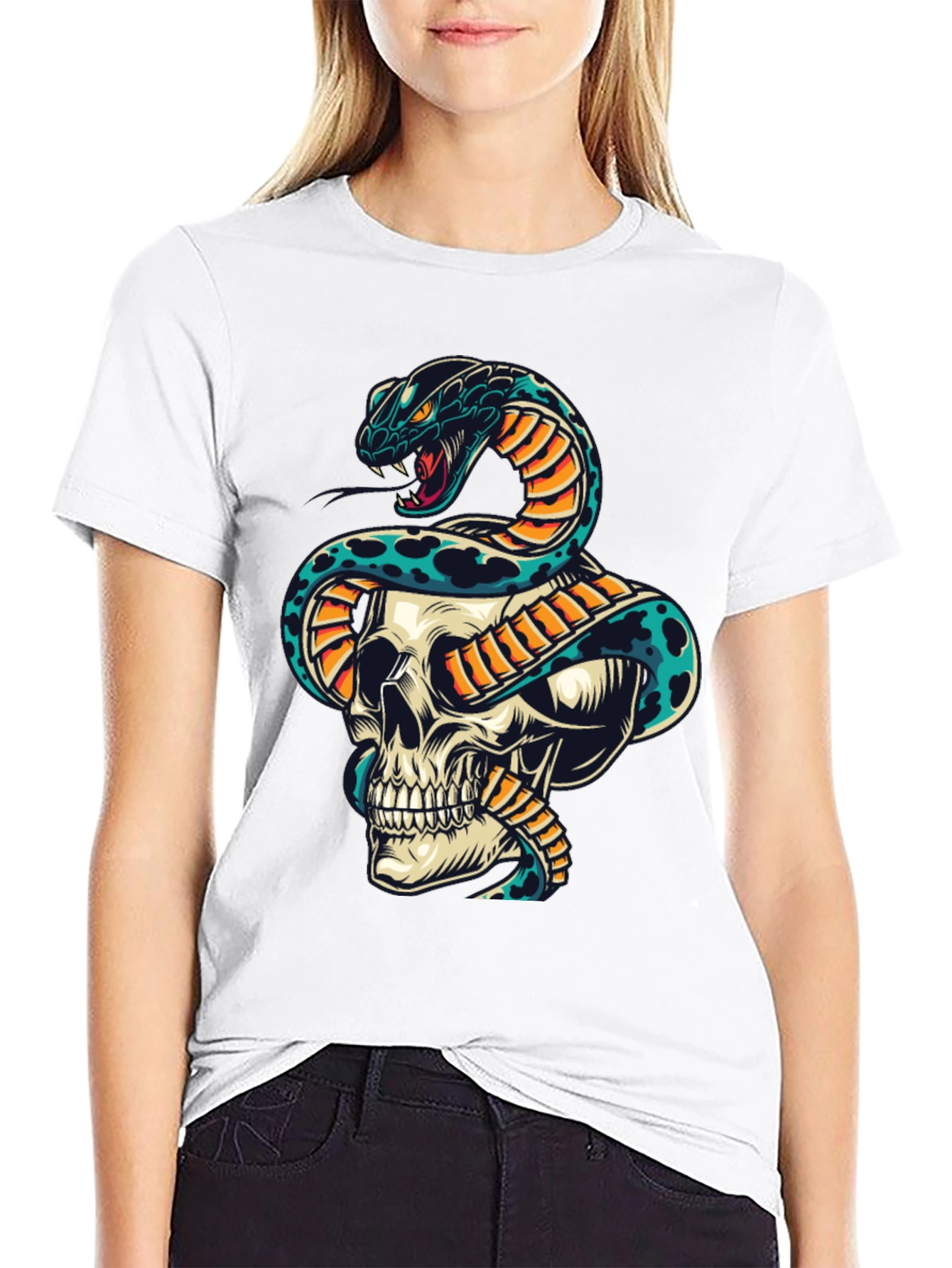 Skull & Snake Graphic Tee